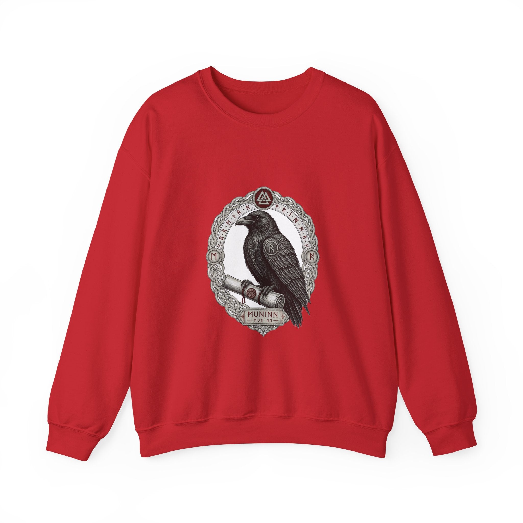 Matching Couple Sweatshirt - Huginn & Muninn Matching Couple Comfort Colors Crew Vintage Art His Hers Honeymoon Gift - Design B