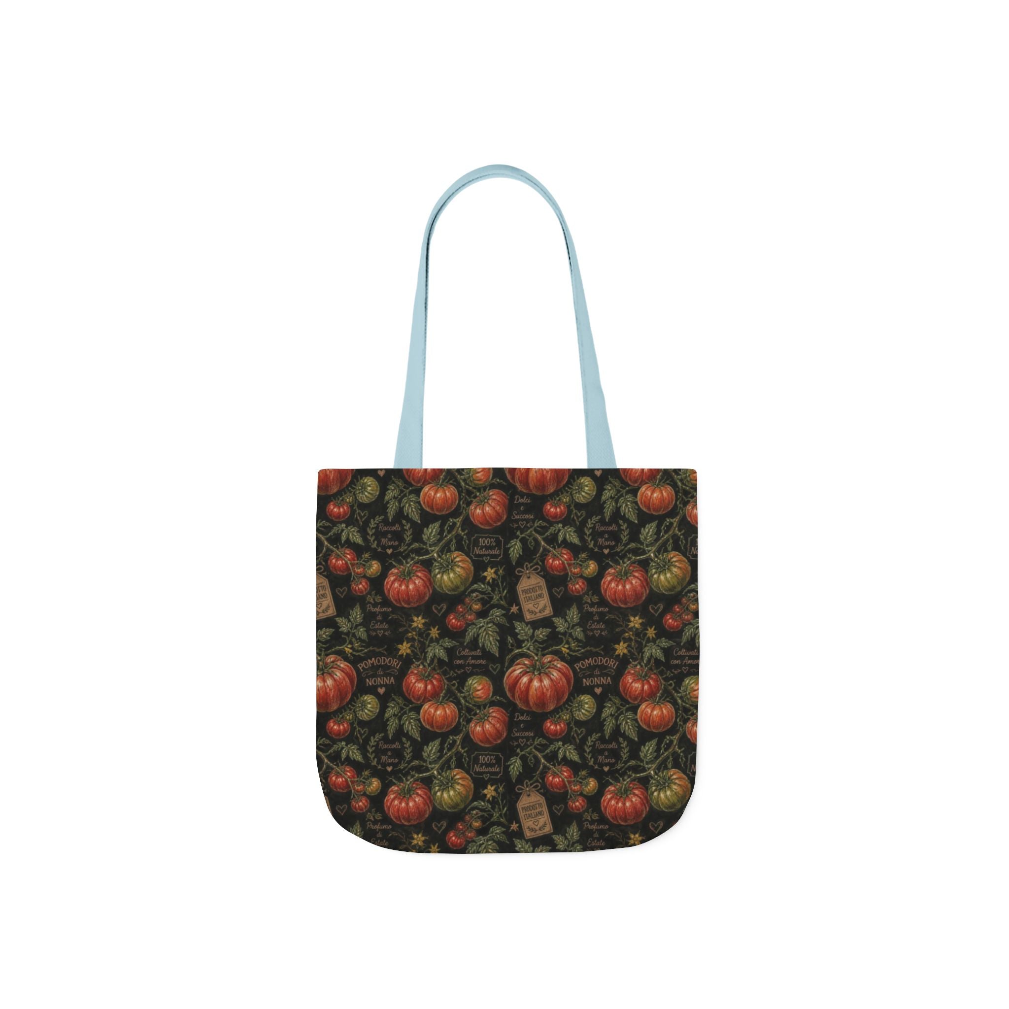 Heritage Tomatoes Canvas Tote Bag Mediterranean Kitchen Chalk Art Design Italian Cottagecore Gift