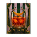 Negroni Trapeze Act Wall Art Poster 24×36 Art Deco Bar Area Decor Maximalist Print