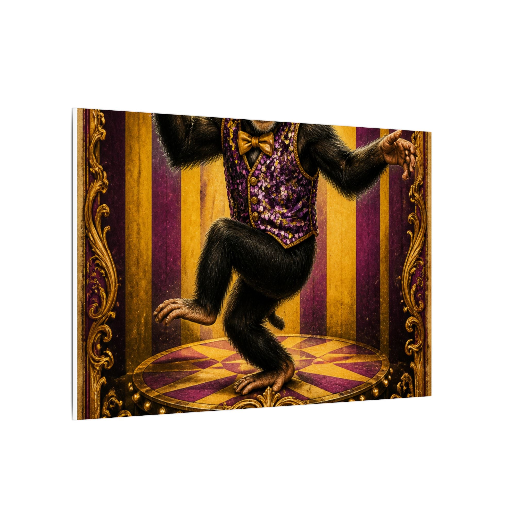 Dancing Monkey Wall Art Canvas 24×36 Baroque Studio Decor Maximalist Print