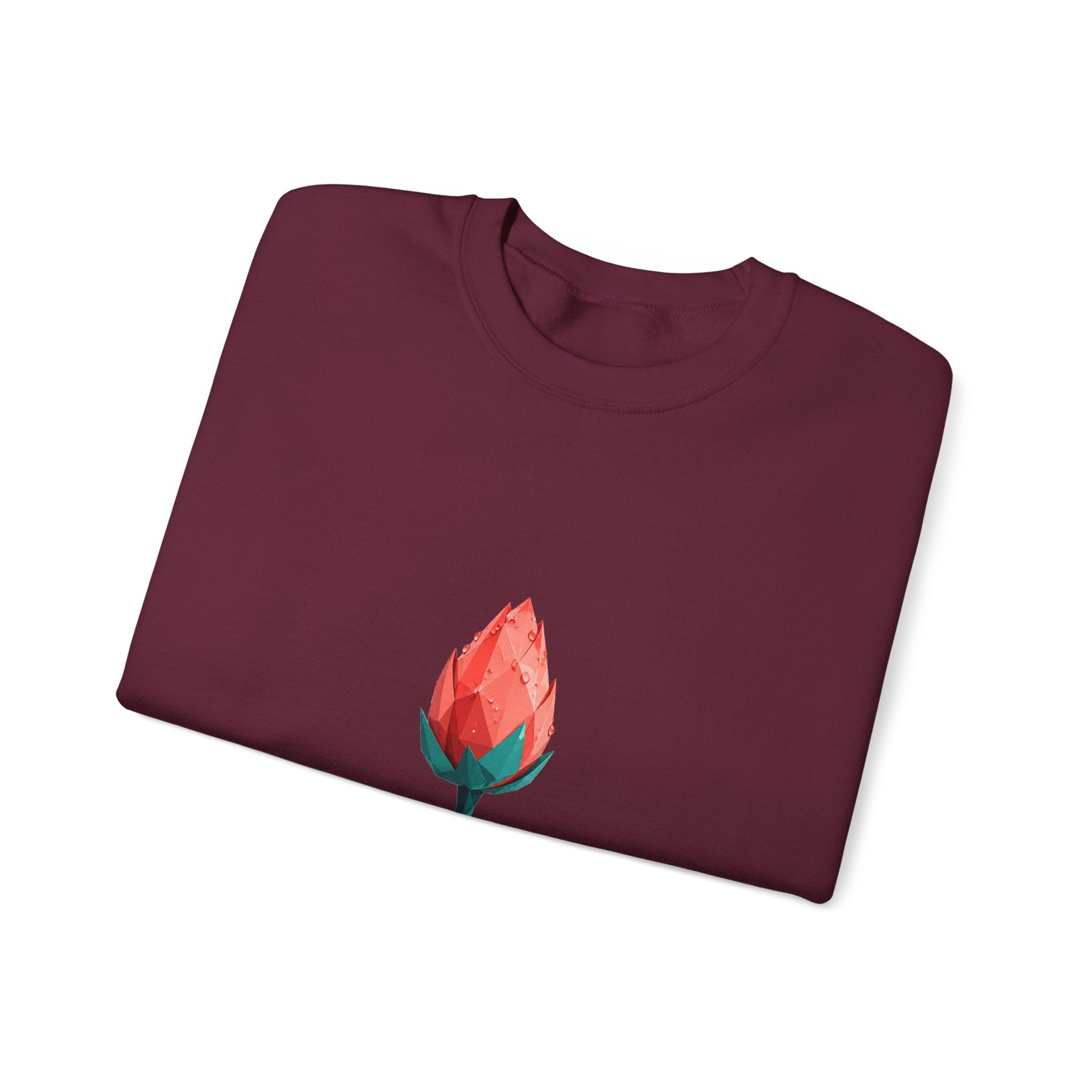 Matching Couple Sweatshirt - Open & Closed Lotus Matching Couple Premium Fleece Sweatshirt Geometric Art His Hers Love Gift - Design B