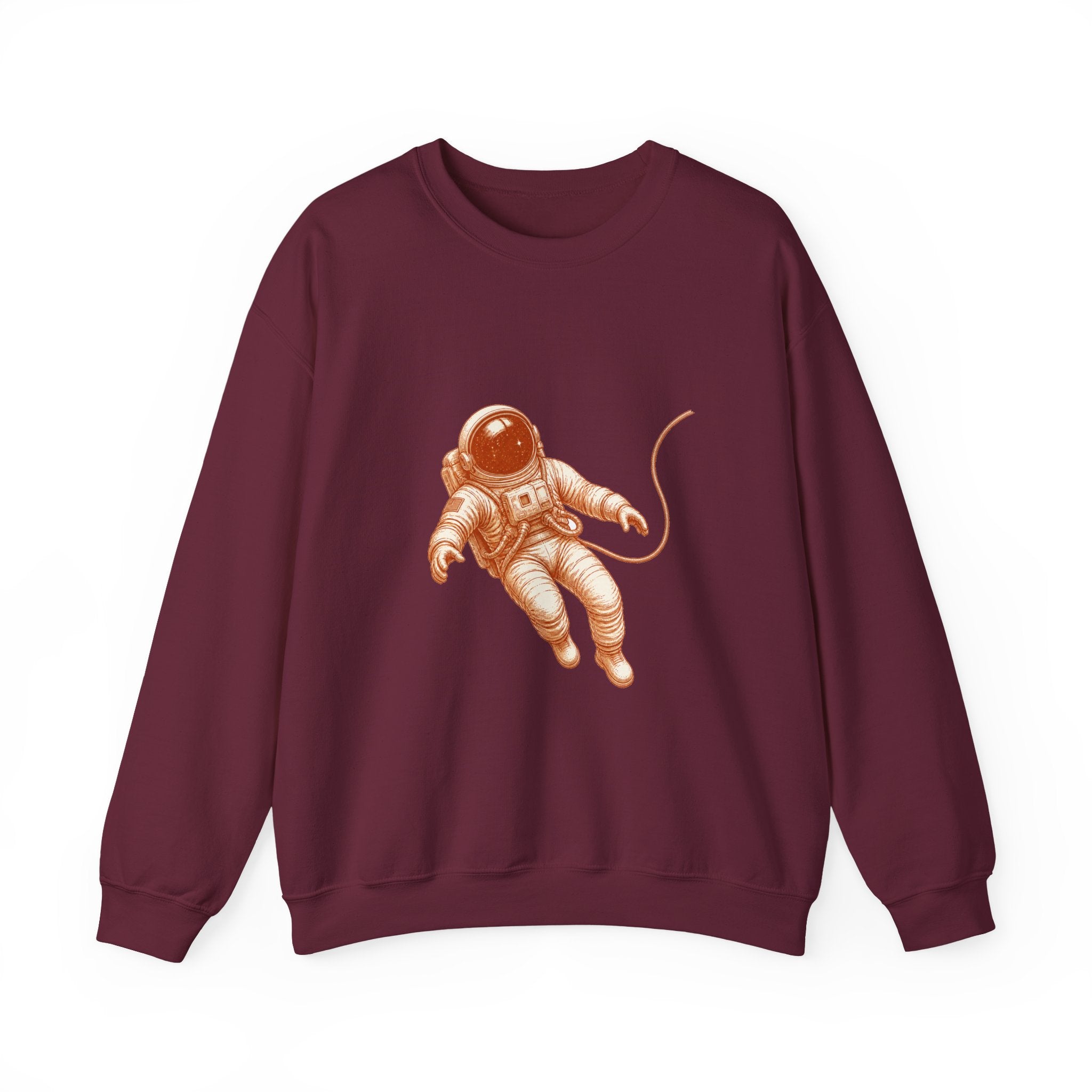 Matching Couple Sweatshirt - Astronaut & Planet Matching Couple Comfort Colors Crew Vintage Art His Hers Honeymoon Gift - Design A