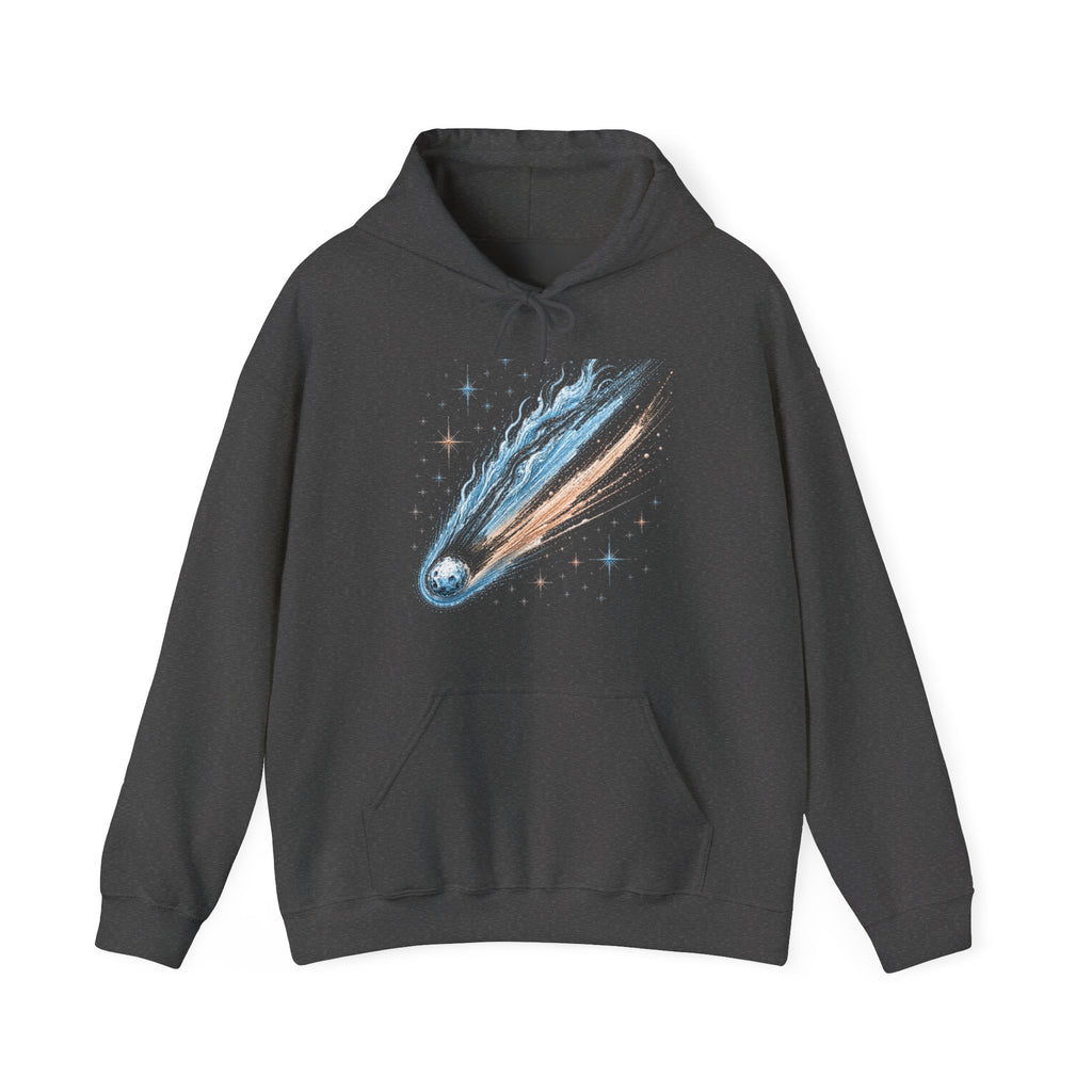 Matching Couple Sweatshirt - Comet & Asteroid Matching Couple Hooded Sweatshirt Hand-Drawn Art His Hers Best Friend Gift - Design A