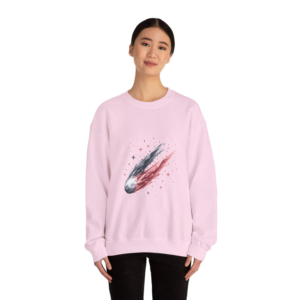 Matching Couple Sweatshirt - Comet & Asteroid Matching Couple Premium Fleece Sweatshirt Geometric Art His Hers Love Gift - Design A