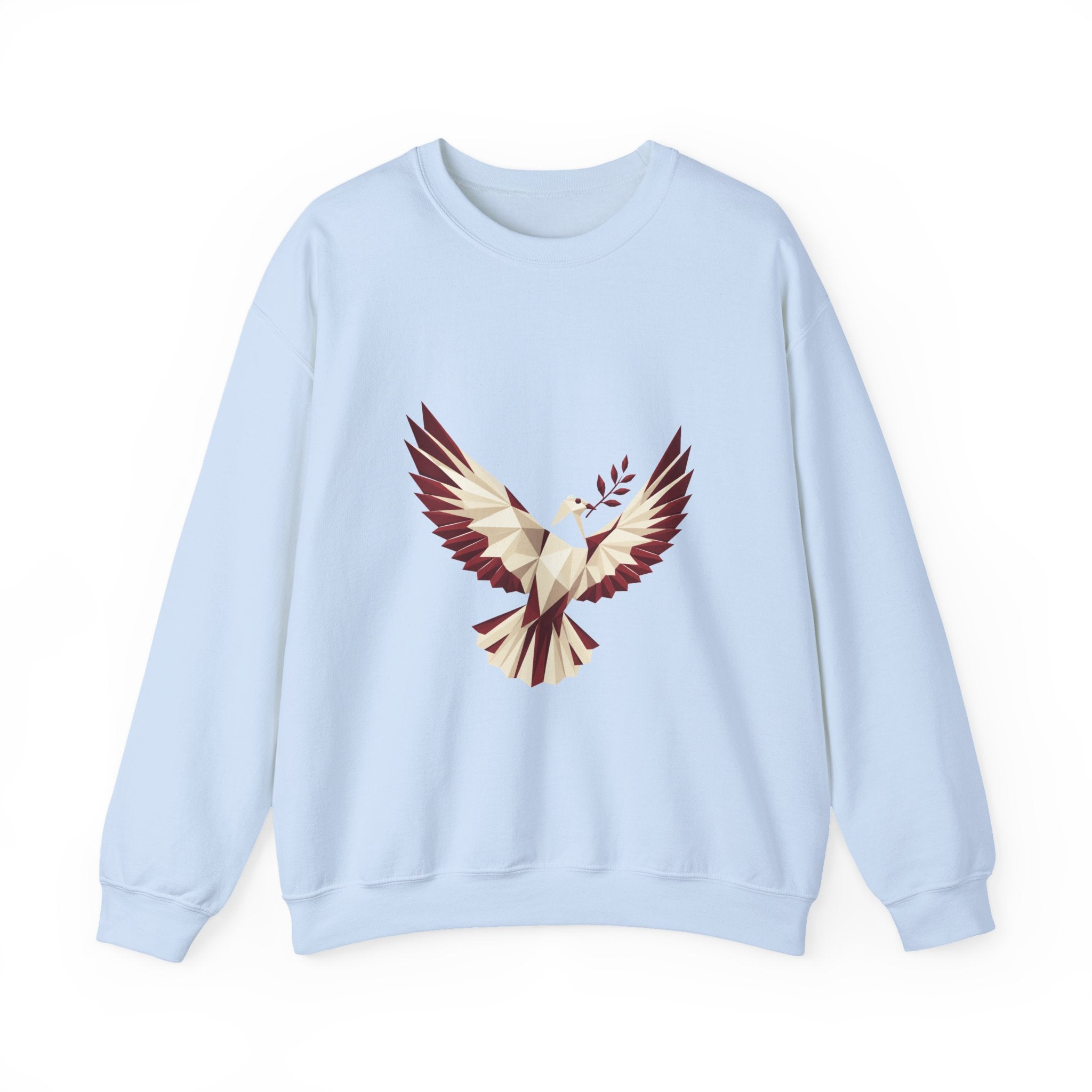 Matching Couple Sweatshirt - Wolf & Dove Matching Couple Comfort Colors Crew Geometric Art His Hers Love Gift - Design B