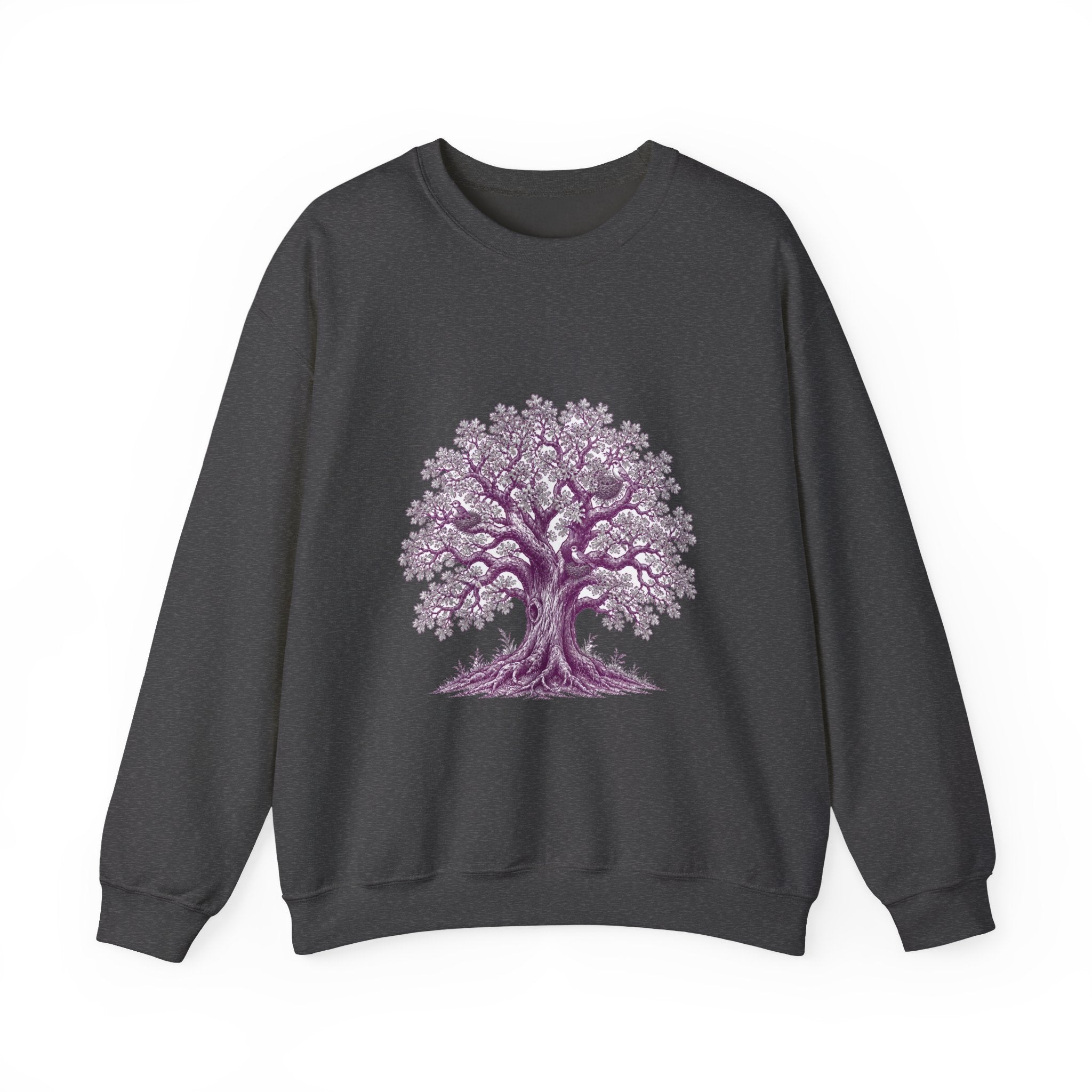 Matching Couple Sweatshirt - Ancient Oak & Deep Roots Matching Couple Premium Fleece Sweatshirt Hand-Drawn Art His Hers Anniversary Gift - Design A