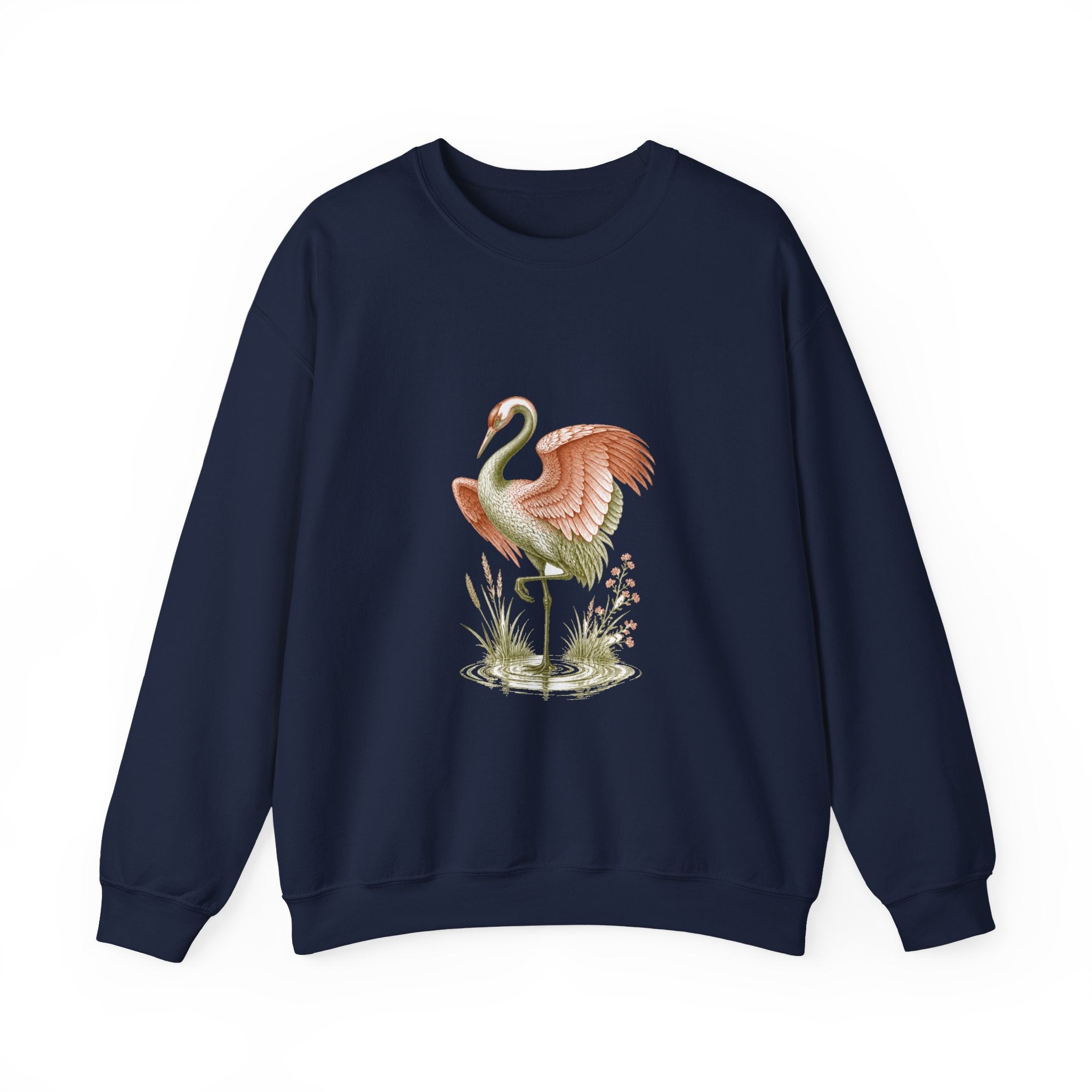 Matching Couple Sweatshirt - Tiger & Crane Matching Couple Premium Fleece Sweatshirt Vintage Art His Hers Honeymoon Gift - Design B