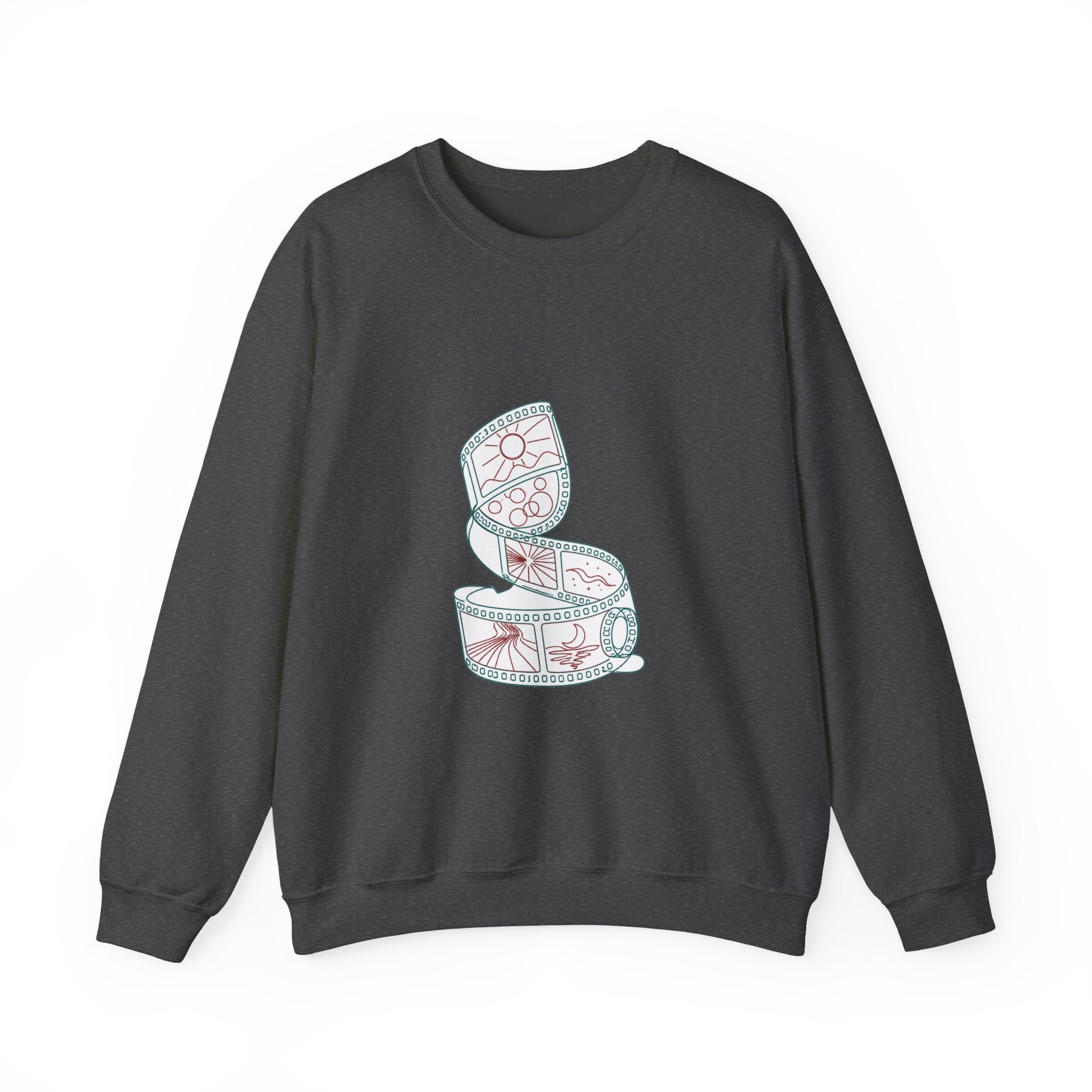 Matching Couple Sweatshirt - Camera & Film Matching Couple Premium Fleece Sweatshirt Minimalist Art His Hers Christmas Gift - Design B