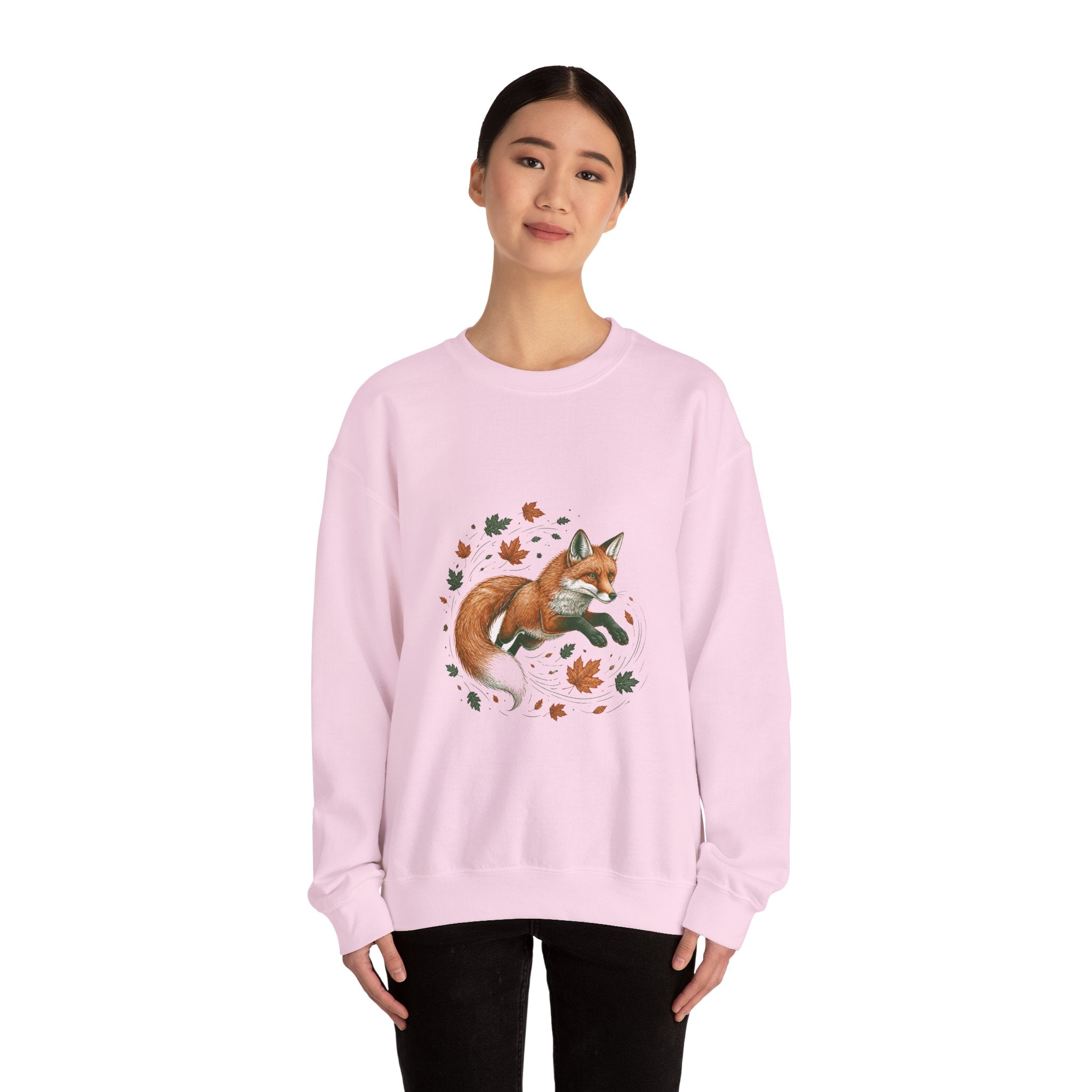Matching Couple Sweatshirt - Fox & Rabbit Matching Couple Comfort Colors Crew Hand-Drawn Art His Hers Anniversary Gift - Design A
