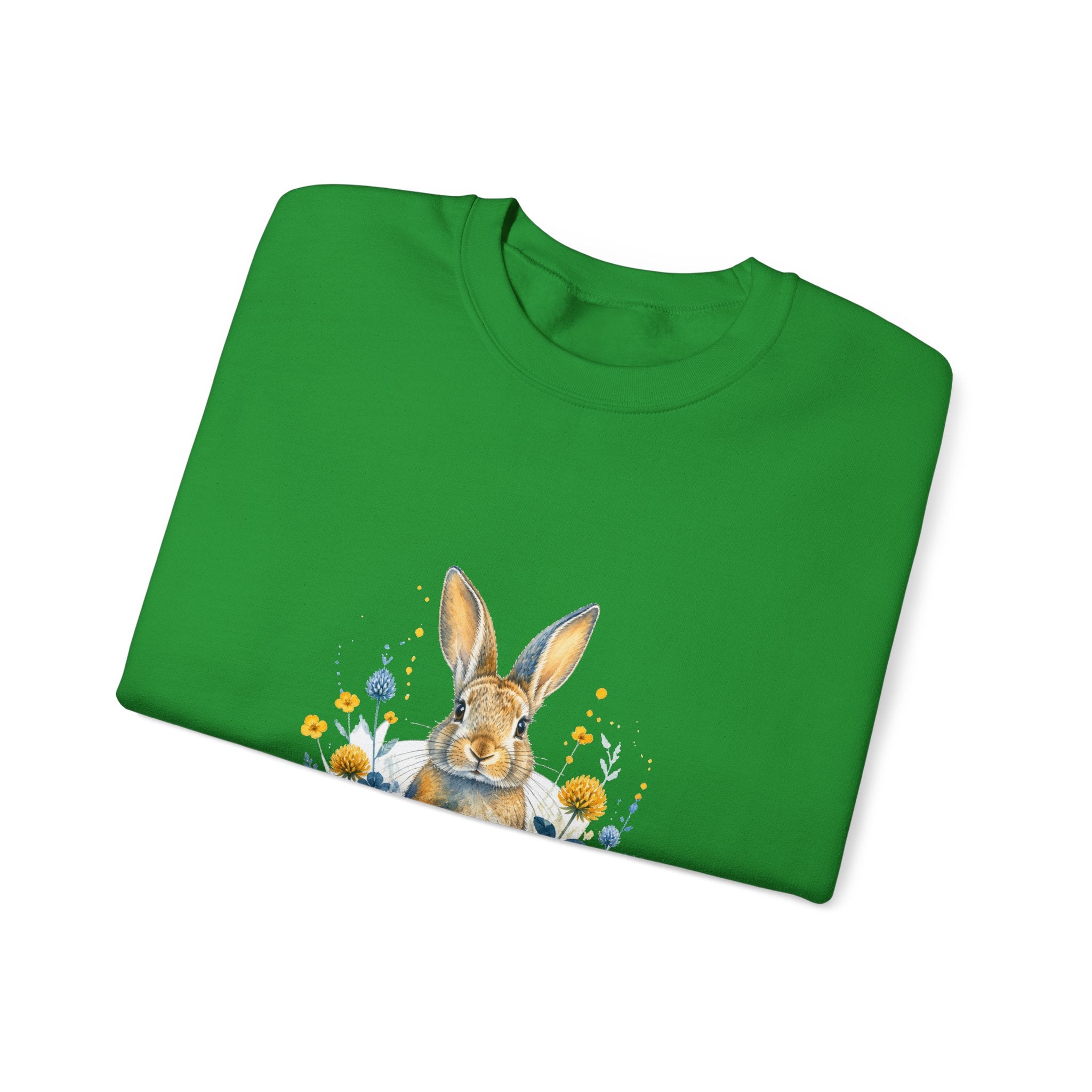 Matching Couple Sweatshirt - Fox & Rabbit Matching Couple Comfort Colors Crew Watercolor Art His Hers Birthday Gift - Design B