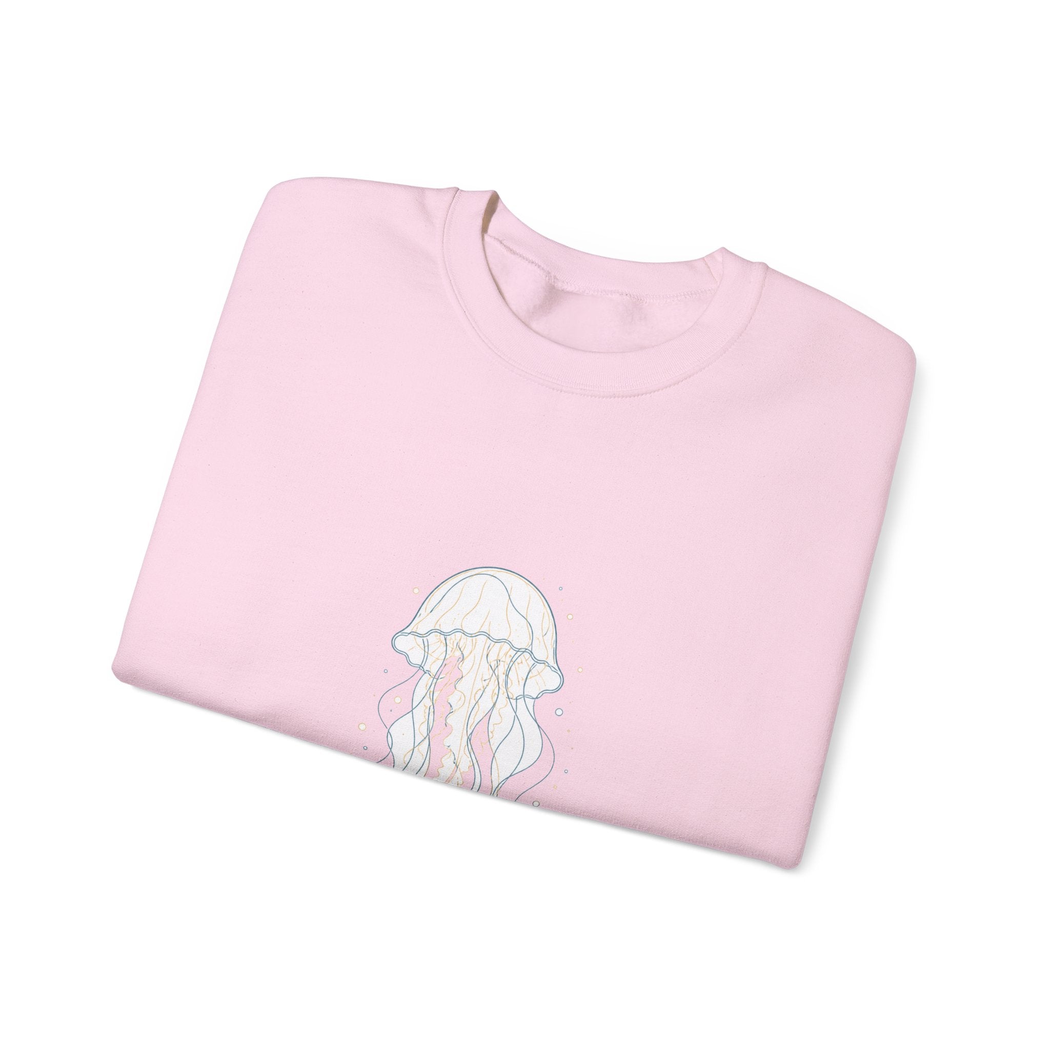 Matching Couple Sweatshirt - Octopus & Jellyfish Matching Couple Crewneck Sweatshirt Minimalist Art His Hers Valentine Gift - Design B