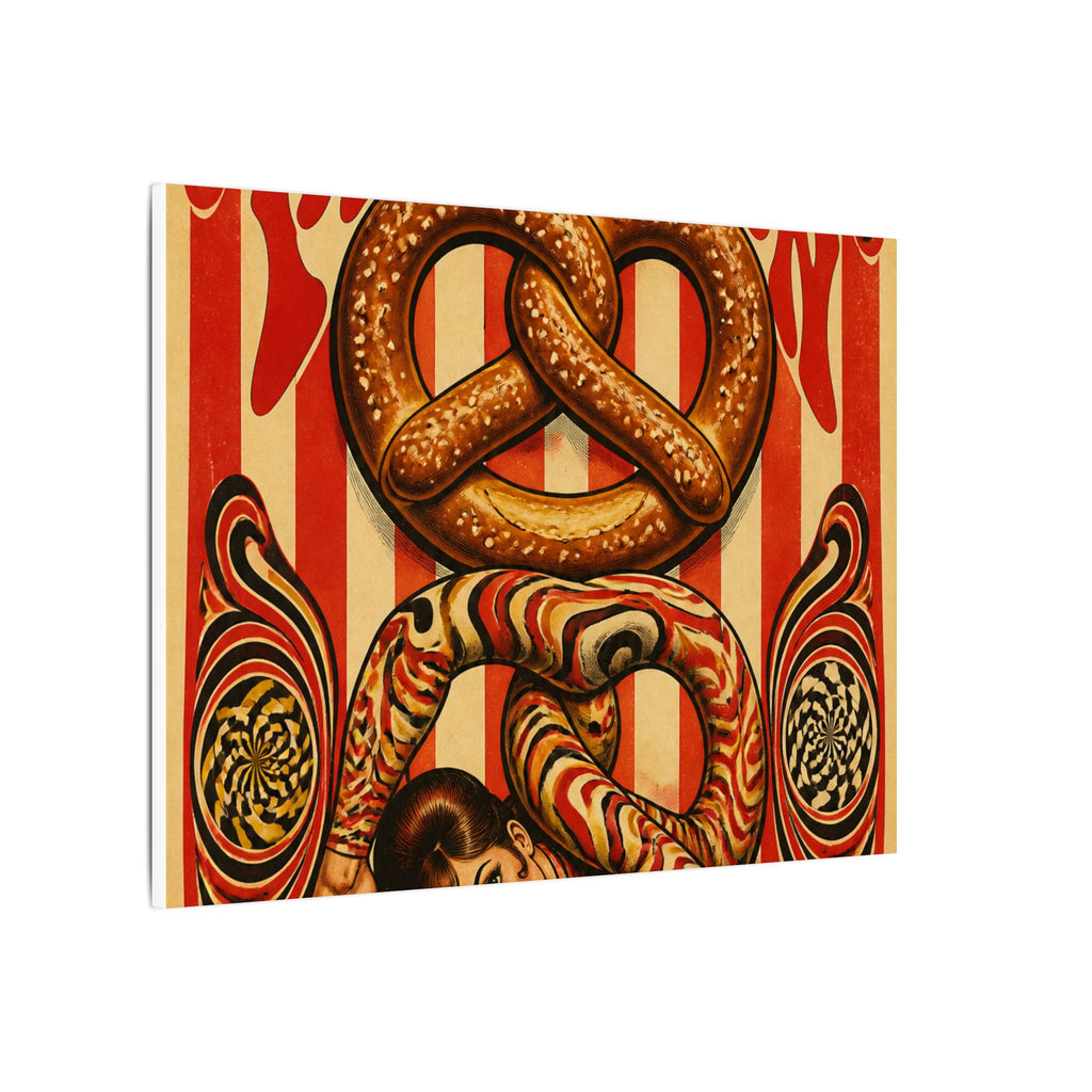 Pretzel Contortionist Wall Art Canvas 16×20 Psychedelic Cafe Decor Maximalist Print