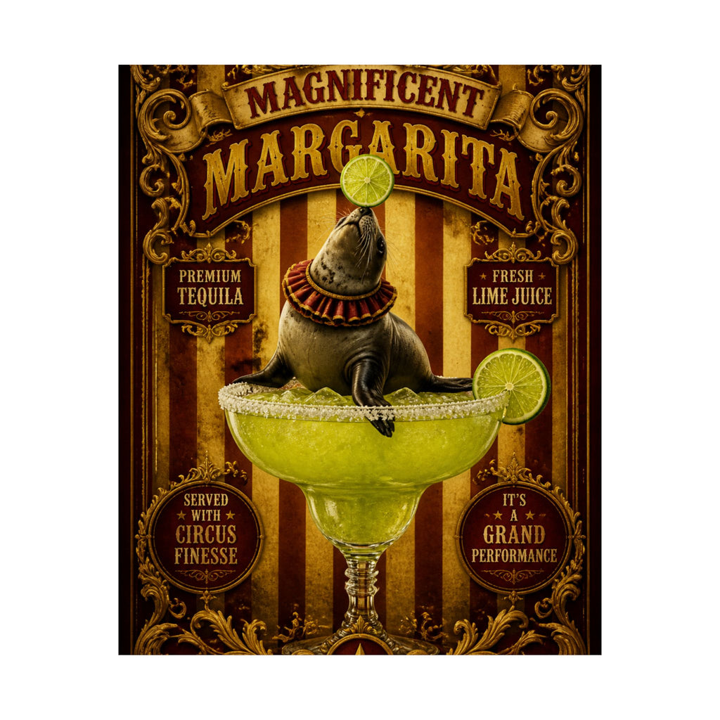 Margarita Balancing Seal Wall Art Poster 24×36 Baroque Studio Decor Maximalist Print