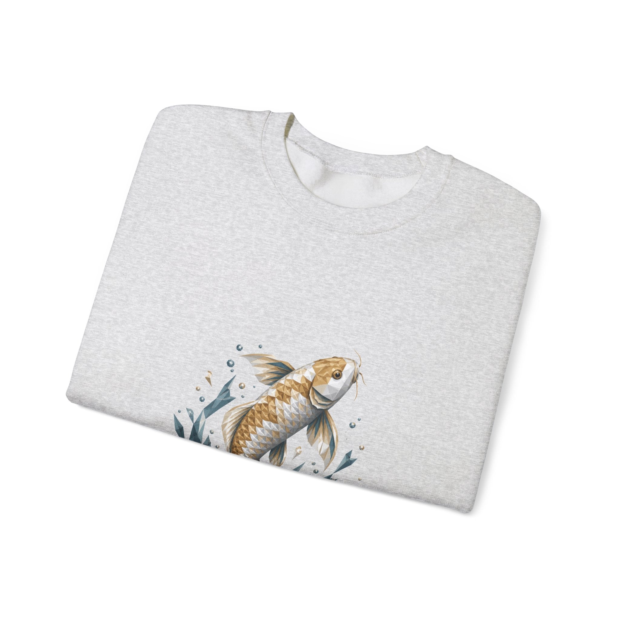 Matching Couple Sweatshirt - Koi Fish Yin Yang Matching Couple Crewneck Sweatshirt Geometric Art His Hers Couple Gift - Design A