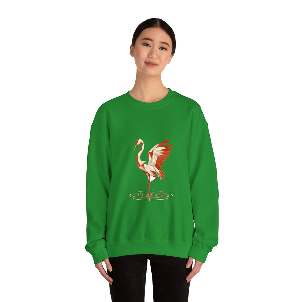 Matching Couple Sweatshirt - Tiger & Crane Matching Couple Premium Fleece Sweatshirt Geometric Art His Hers Love Gift - Design B