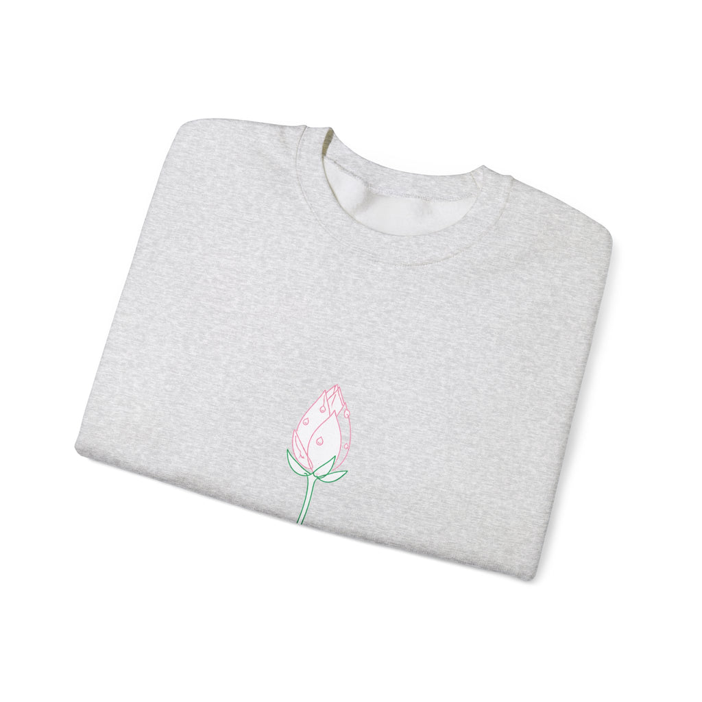 Matching Couple Sweatshirt - Open & Closed Lotus Matching Couple Premium Fleece Sweatshirt Minimalist Art His Hers Christmas Gift - Design B