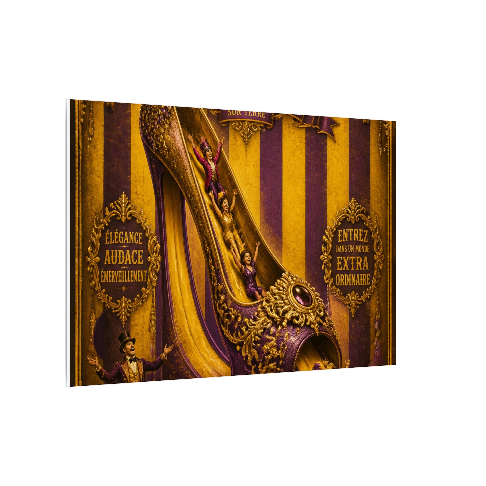 High Heel Slide Wall Art Canvas 16×20 Baroque Home Office Decor Maximalist Print