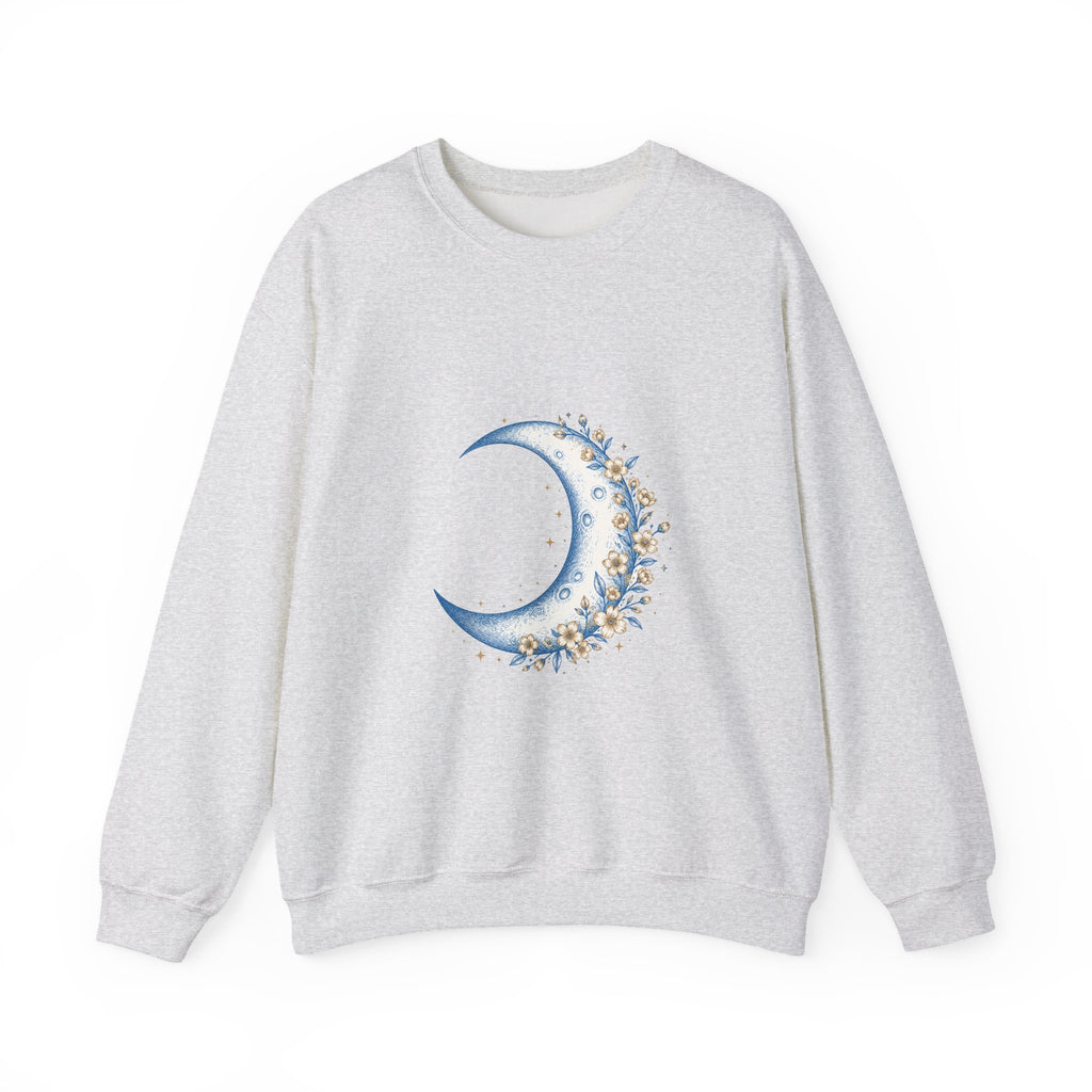 Matching Couple Sweatshirt - Waxing & Waning Moon Matching Couple Crewneck Sweatshirt Hand-Drawn Art His Hers Best Friend Gift - Design A