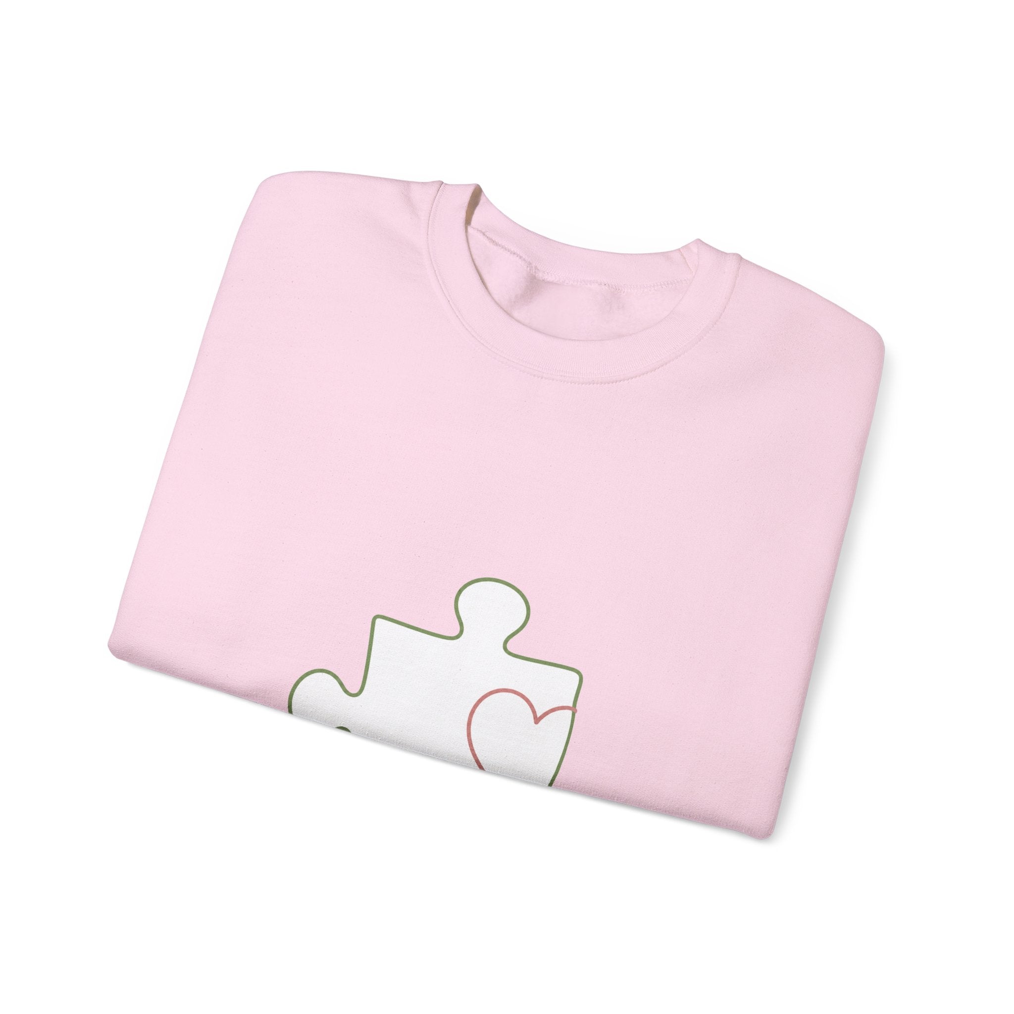 Matching Couple Sweatshirt - Puzzle Pieces Matching Couple Crewneck Sweatshirt Minimalist Art His Hers Valentine Gift - Design A