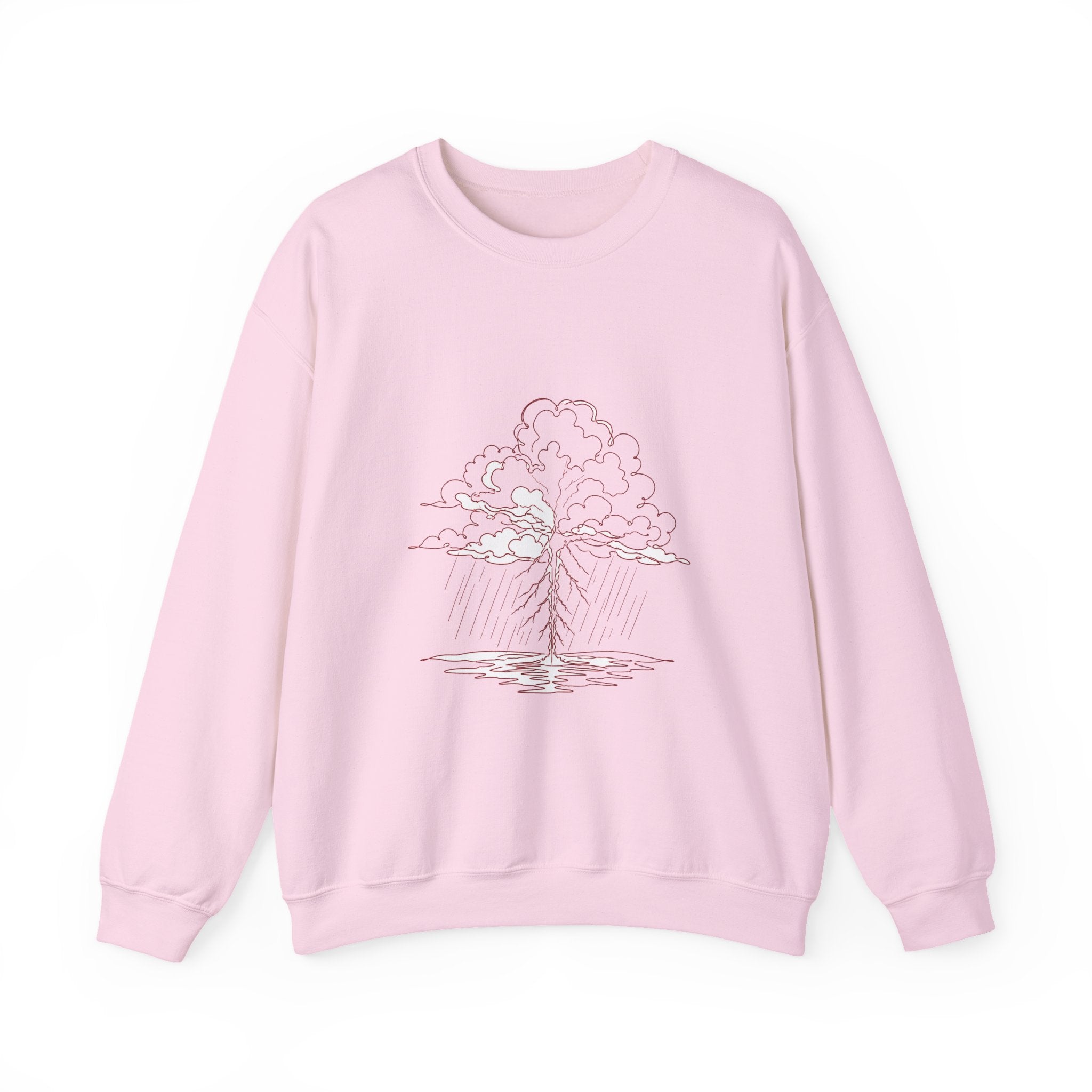 Matching Couple Sweatshirt - Storm & Rainbow Matching Couple Crewneck Sweatshirt Minimalist Art His Hers Valentine Gift - Design A