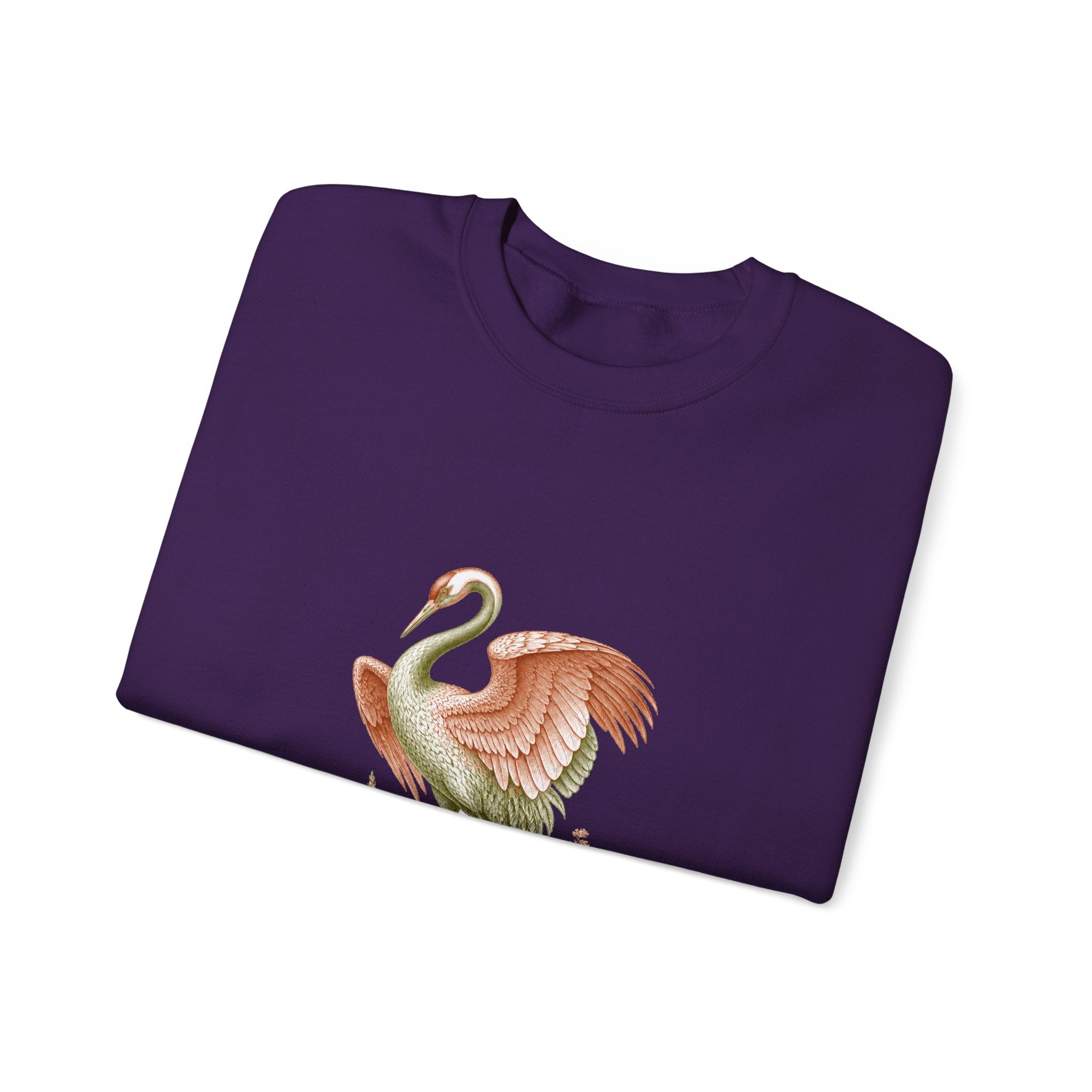 Matching Couple Sweatshirt - Tiger & Crane Matching Couple Premium Fleece Sweatshirt Vintage Art His Hers Honeymoon Gift - Design B