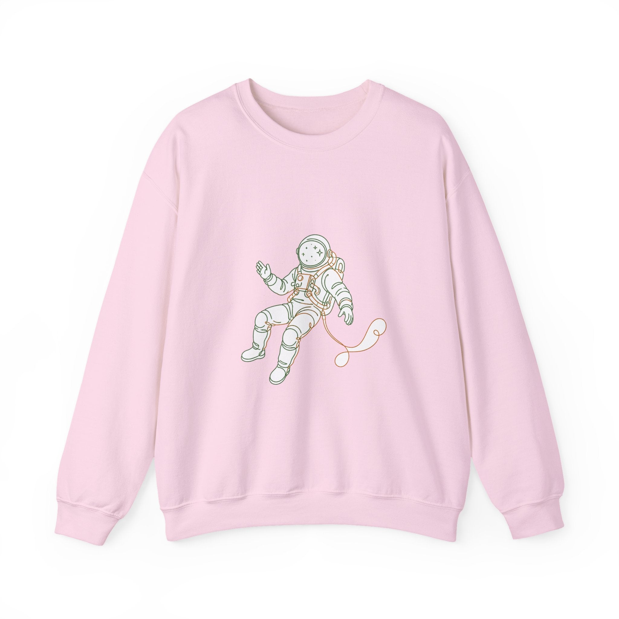 Matching Couple Sweatshirt - Astronaut & Planet Matching Couple Comfort Colors Crew Minimalist Art His Hers Christmas Gift - Design A