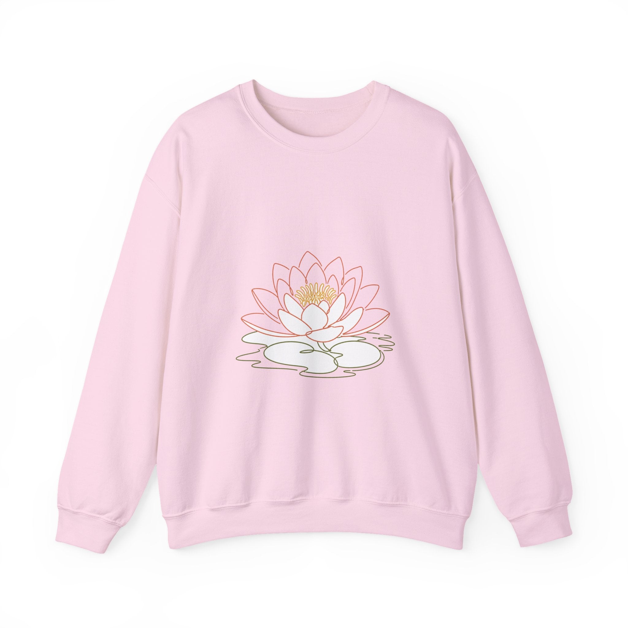 Matching Couple Sweatshirt - Open & Closed Lotus Matching Couple Comfort Colors Crew Minimalist Art His Hers Christmas Gift - Design A