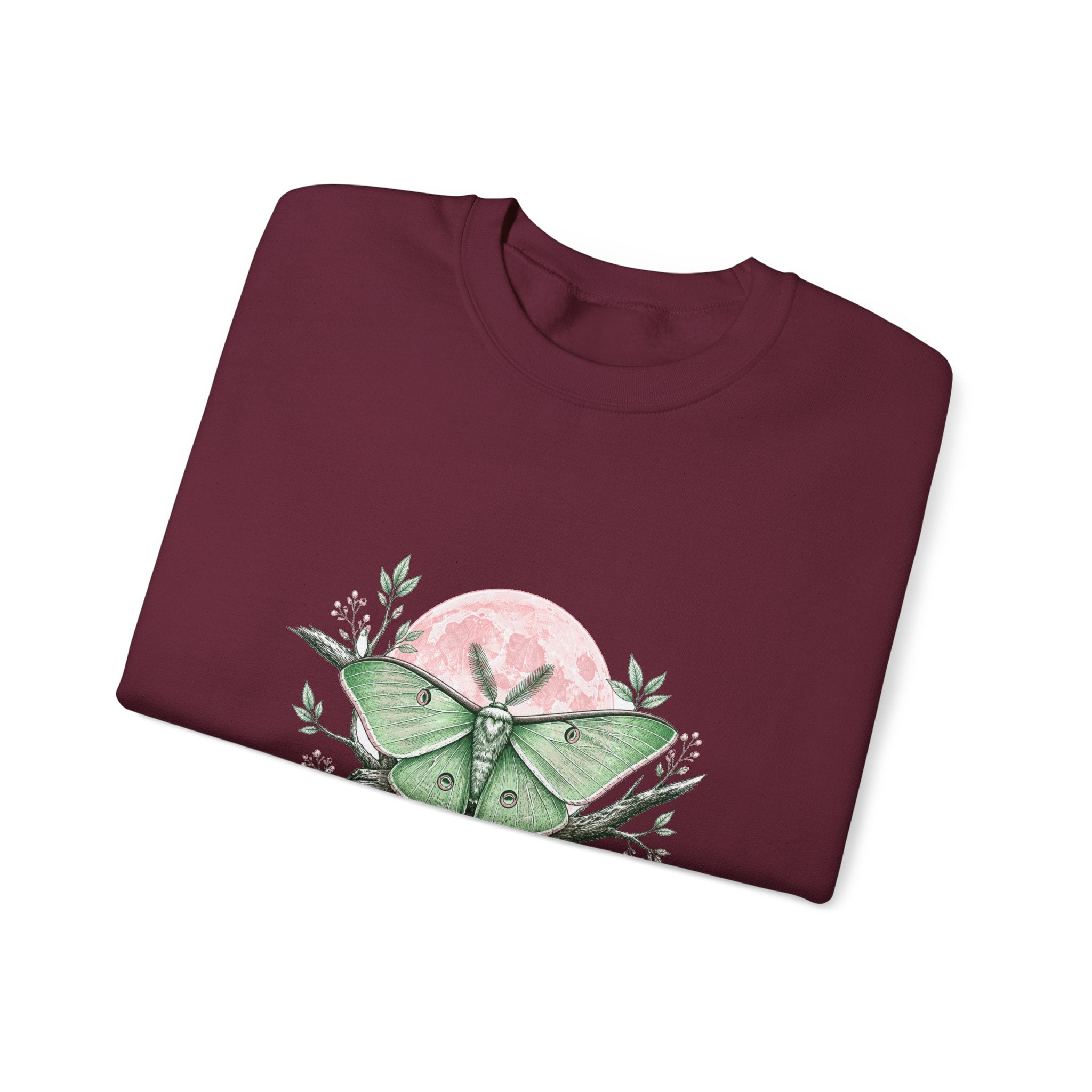 Matching Couple Sweatshirt - Butterfly & Moth Matching Couple Crewneck Sweatshirt Hand-Drawn Art His Hers Best Friend Gift - Design B