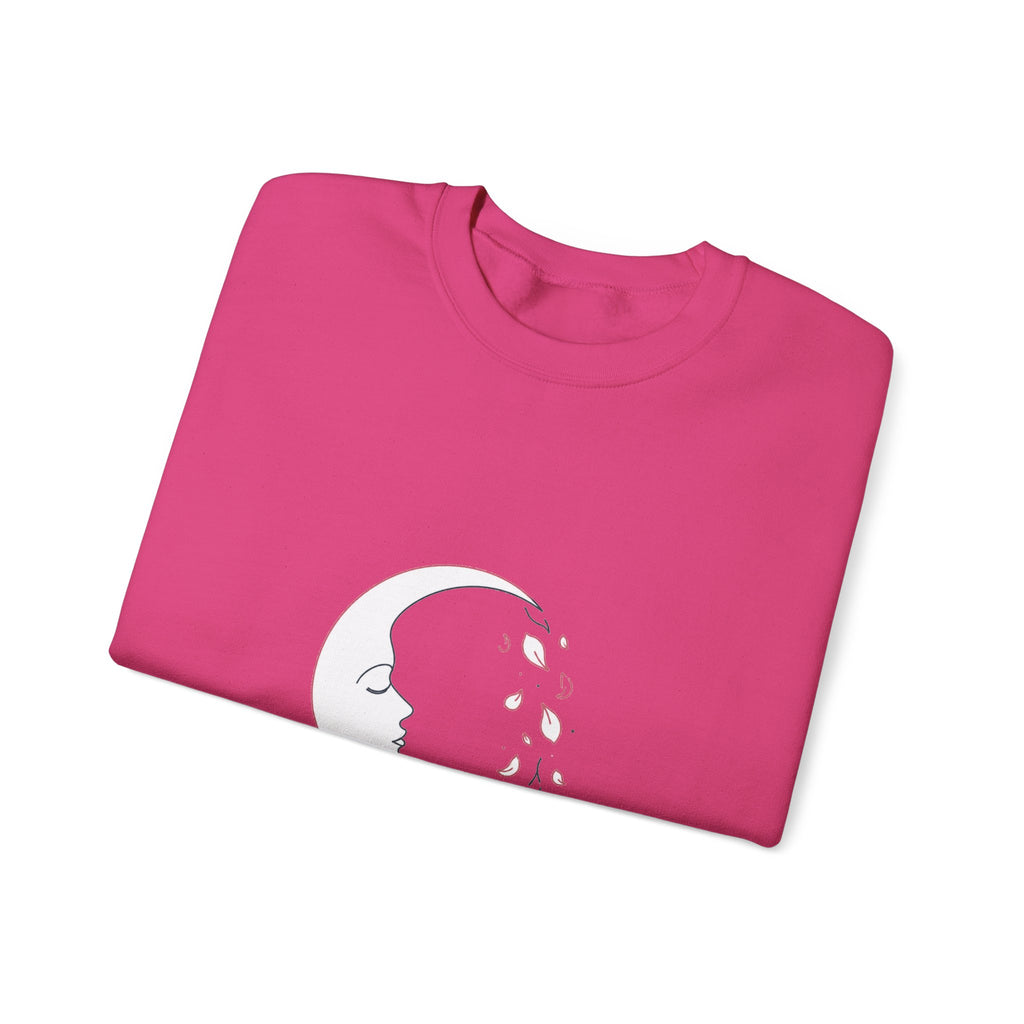 Matching Couple Sweatshirt - Waxing & Waning Moon Matching Couple Comfort Colors Crew Minimalist Art His Hers Christmas Gift - Design B
