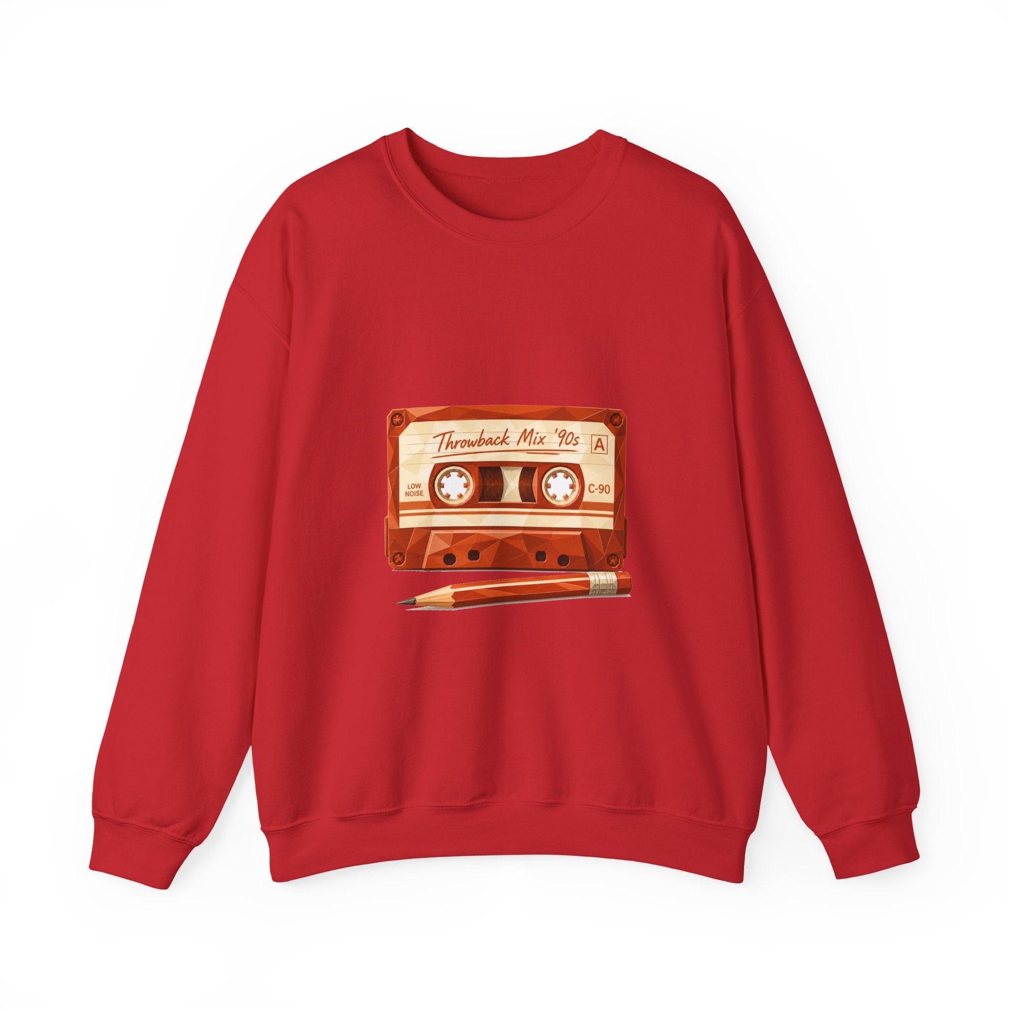Matching Couple Sweatshirt - Vinyl & Cassette Matching Couple Premium Fleece Sweatshirt Geometric Art His Hers Love Gift - Design B