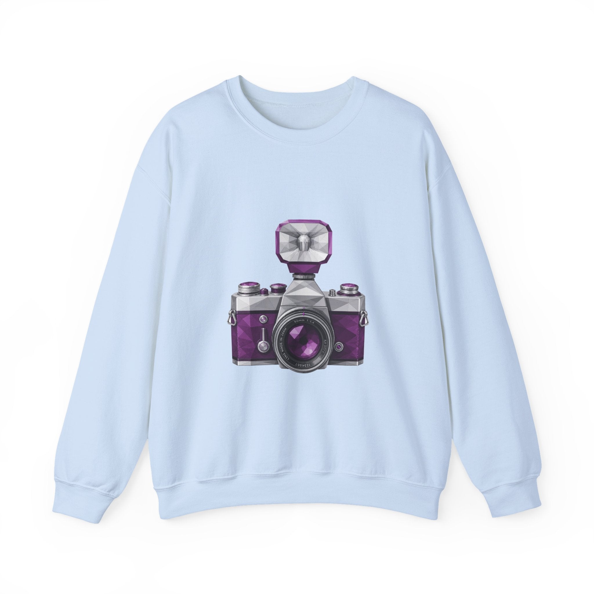 Matching Couple Sweatshirt - Camera & Film Matching Couple Premium Fleece Sweatshirt Geometric Art His Hers Love Gift - Design A