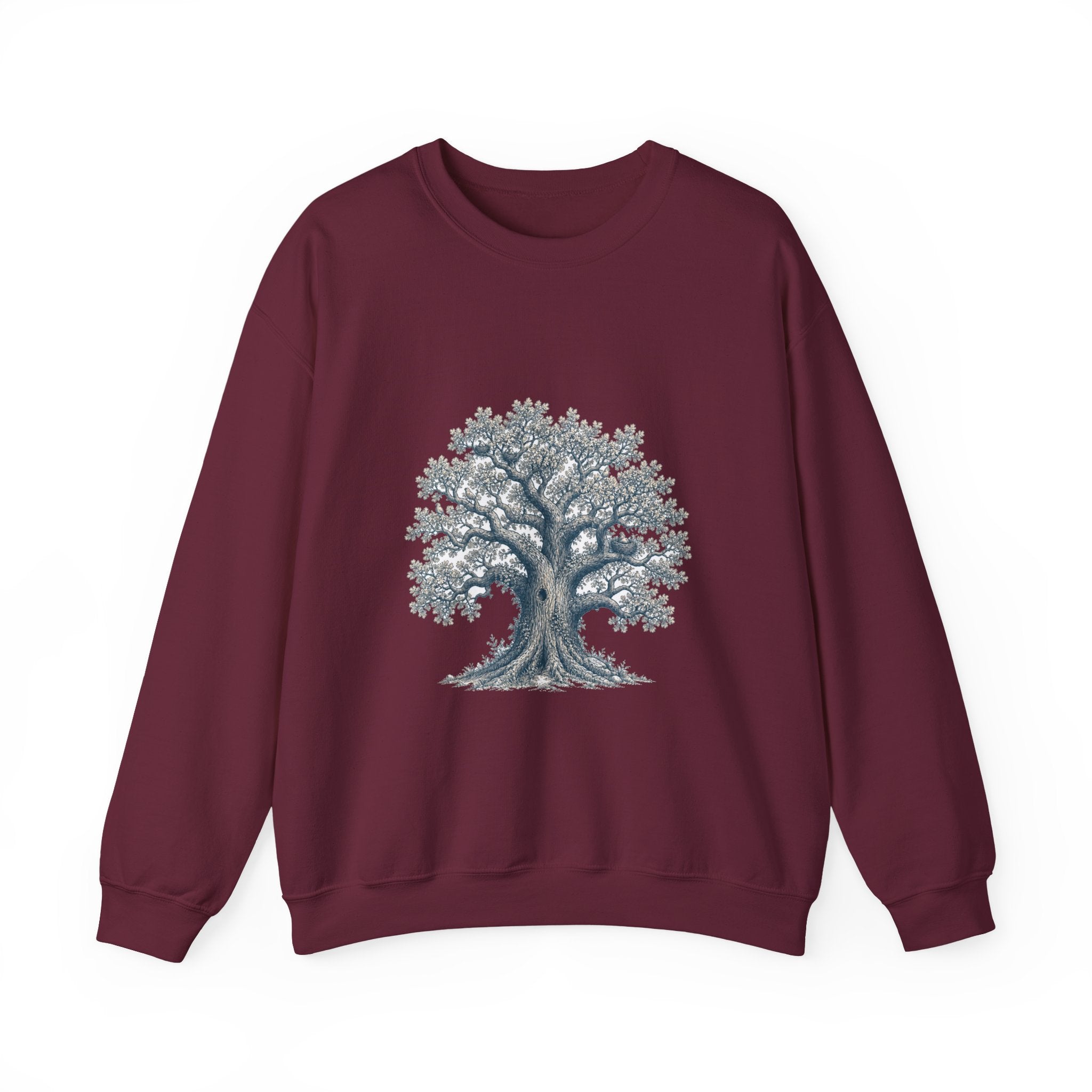 Matching Couple Sweatshirt - Ancient Oak & Deep Roots Matching Couple Comfort Colors Crew Hand-Drawn Art His Hers Anniversary Gift - Design A