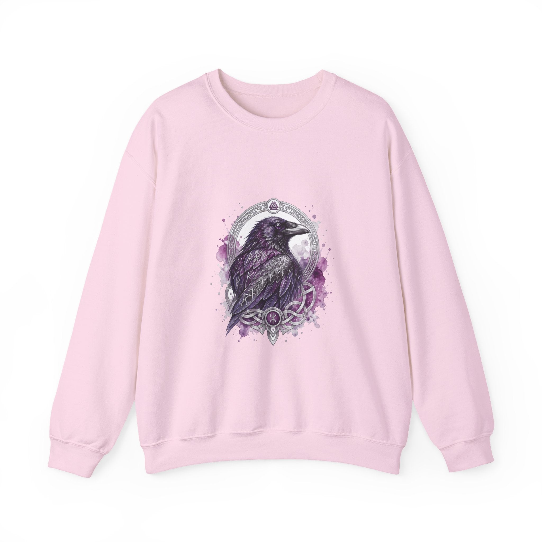 Matching Couple Sweatshirt - Huginn & Muninn Matching Couple Premium Fleece Sweatshirt Watercolor Art His Hers Birthday Gift - Design A