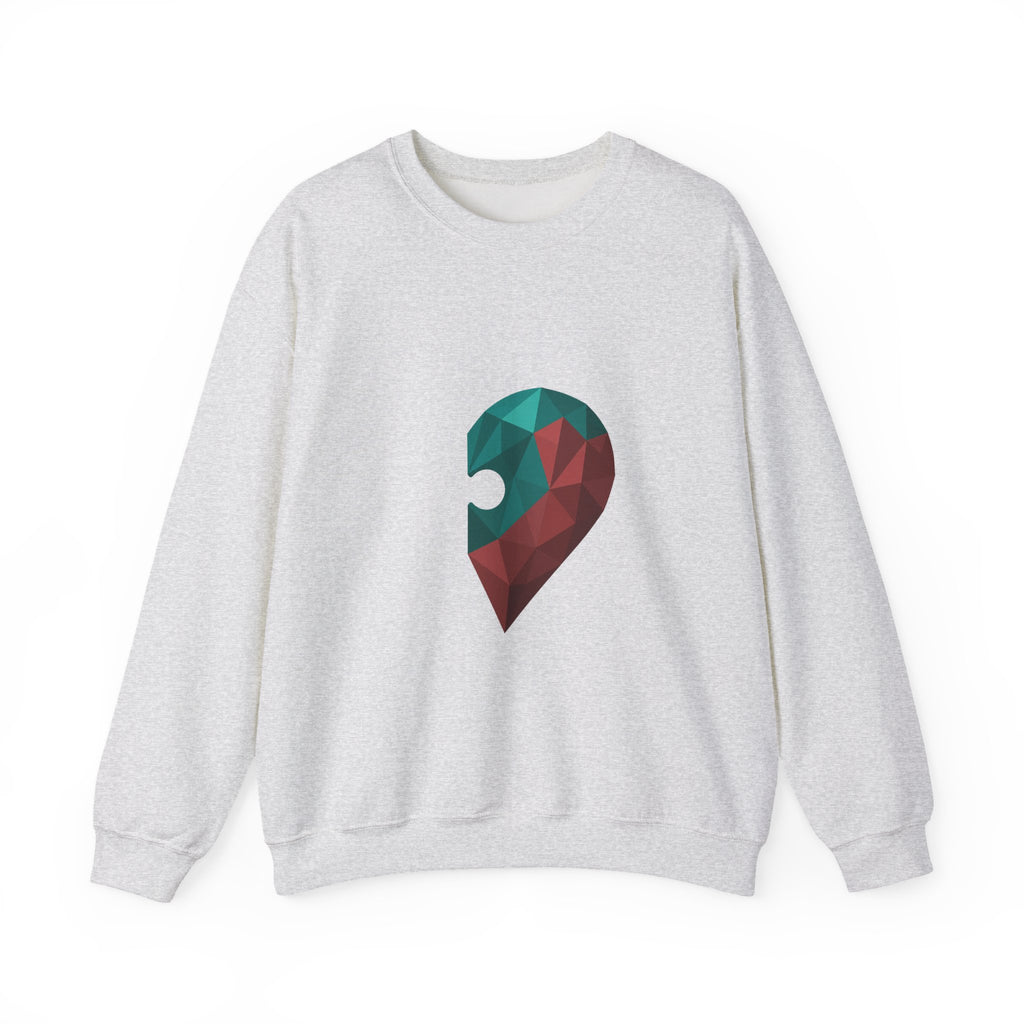 Matching Couple Sweatshirt - Puzzle Pieces Matching Couple Premium Fleece Sweatshirt Geometric Art His Hers Love Gift - Design B