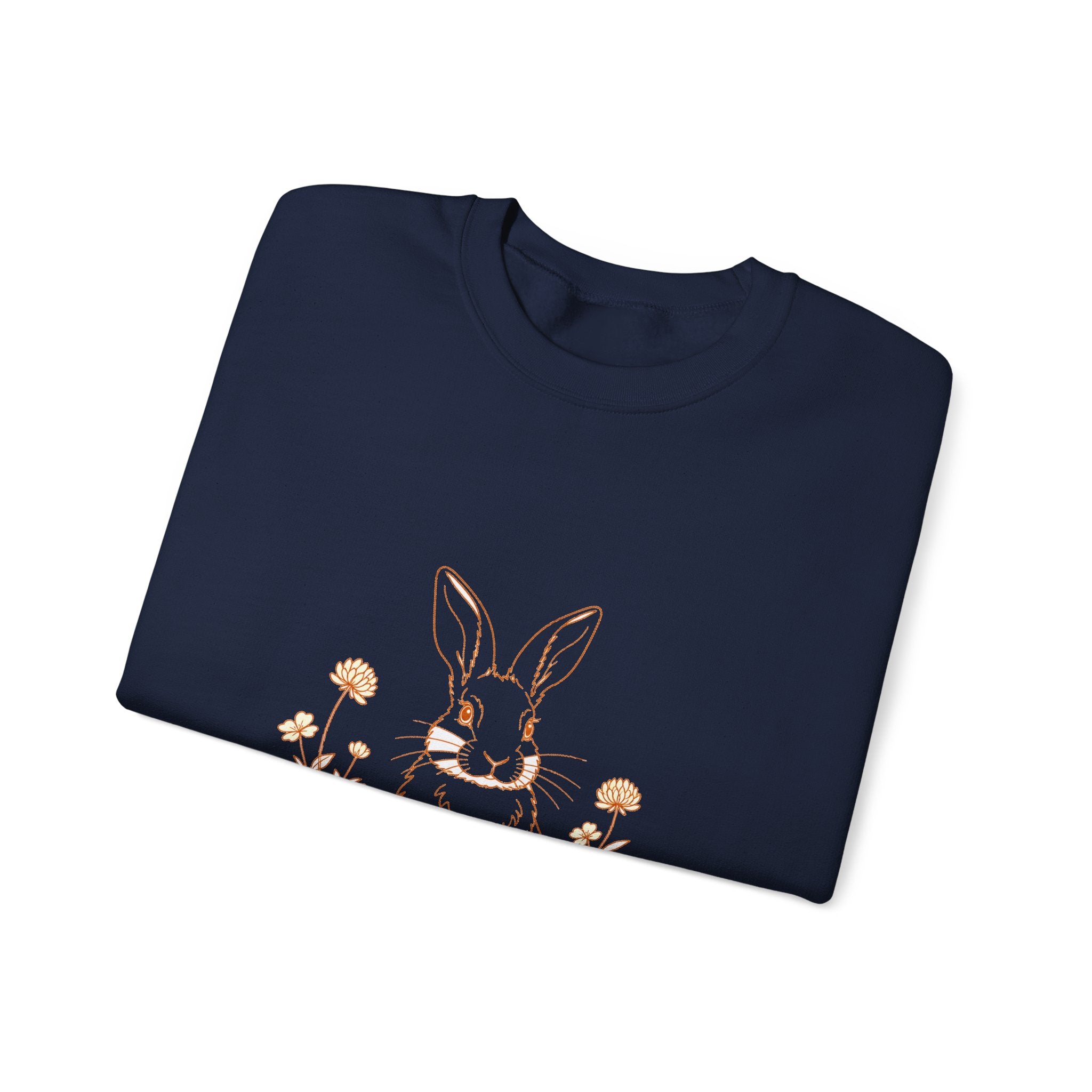 Matching Couple Sweatshirt - Fox & Rabbit Matching Couple Comfort Colors Crew Minimalist Art His Hers Christmas Gift - Design B