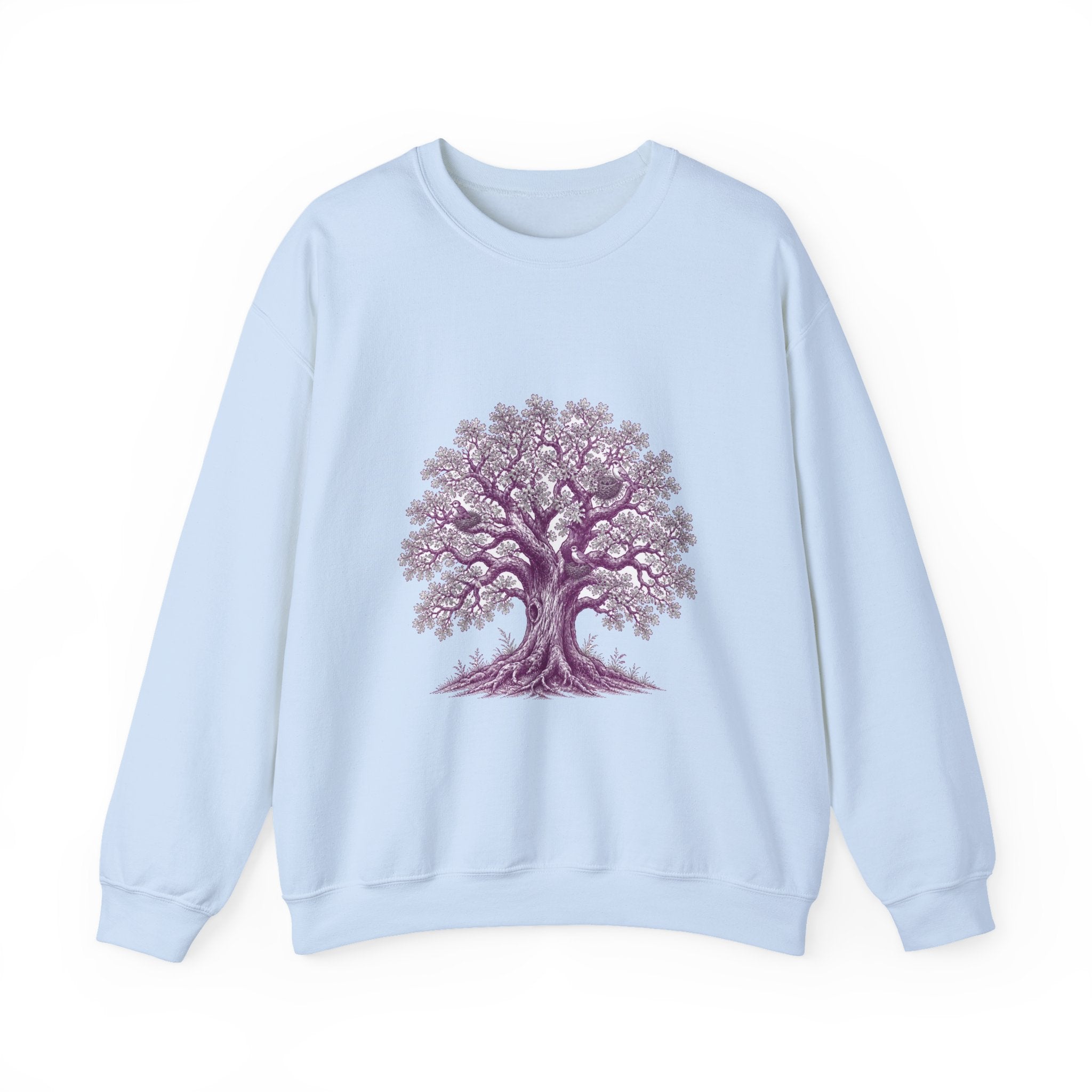 Matching Couple Sweatshirt - Ancient Oak & Deep Roots Matching Couple Premium Fleece Sweatshirt Hand-Drawn Art His Hers Anniversary Gift - Design A