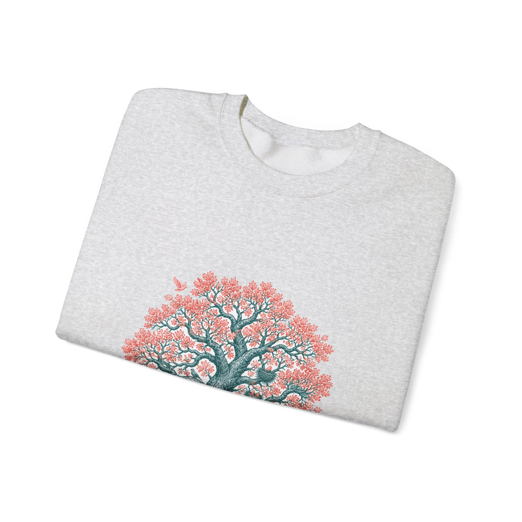 Matching Couple Sweatshirt - Ancient Oak & Deep Roots Matching Couple Crewneck Sweatshirt Hand-Drawn Art His Hers Best Friend Gift - Design A