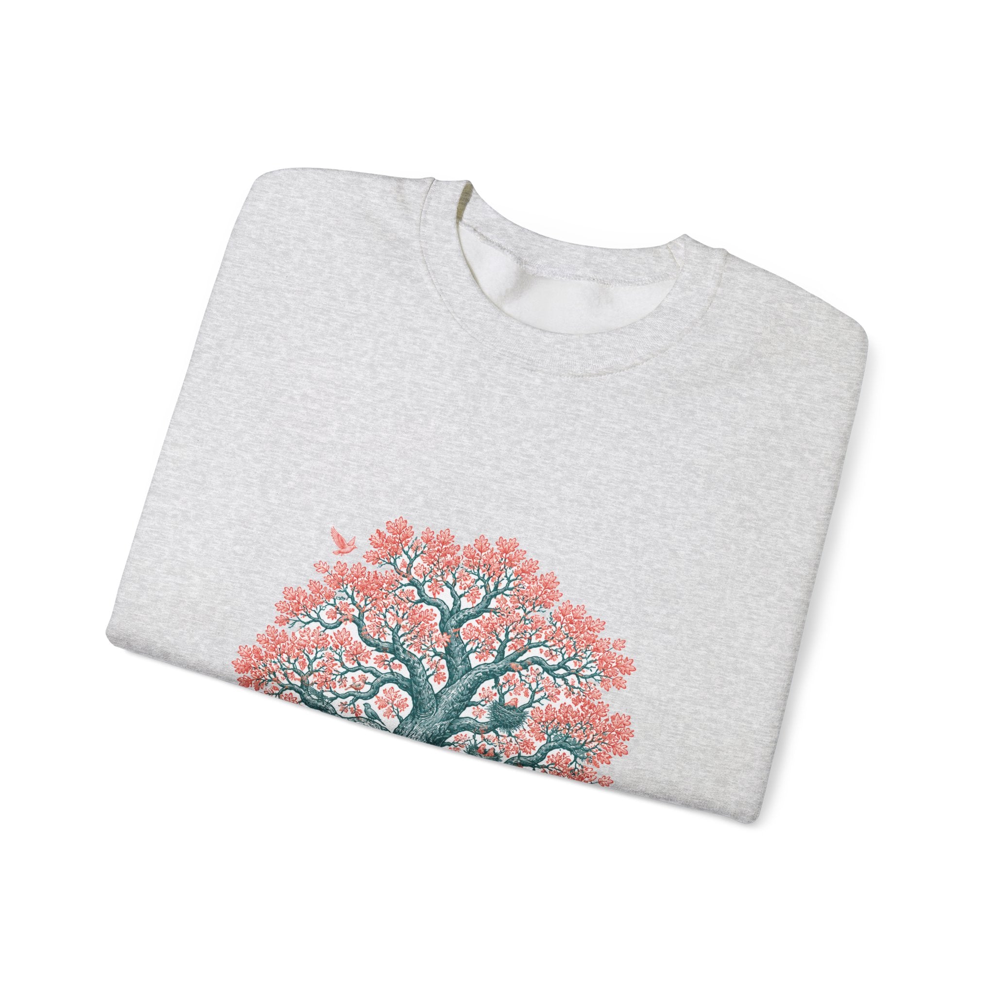 Matching Couple Sweatshirt - Ancient Oak & Deep Roots Matching Couple Crewneck Sweatshirt Hand-Drawn Art His Hers Best Friend Gift - Design A