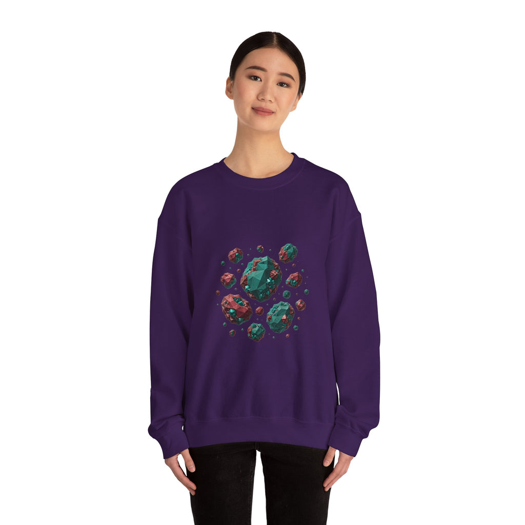 Matching Couple Sweatshirt - Comet & Asteroid Matching Couple Comfort Colors Crew Geometric Art His Hers Love Gift - Design B