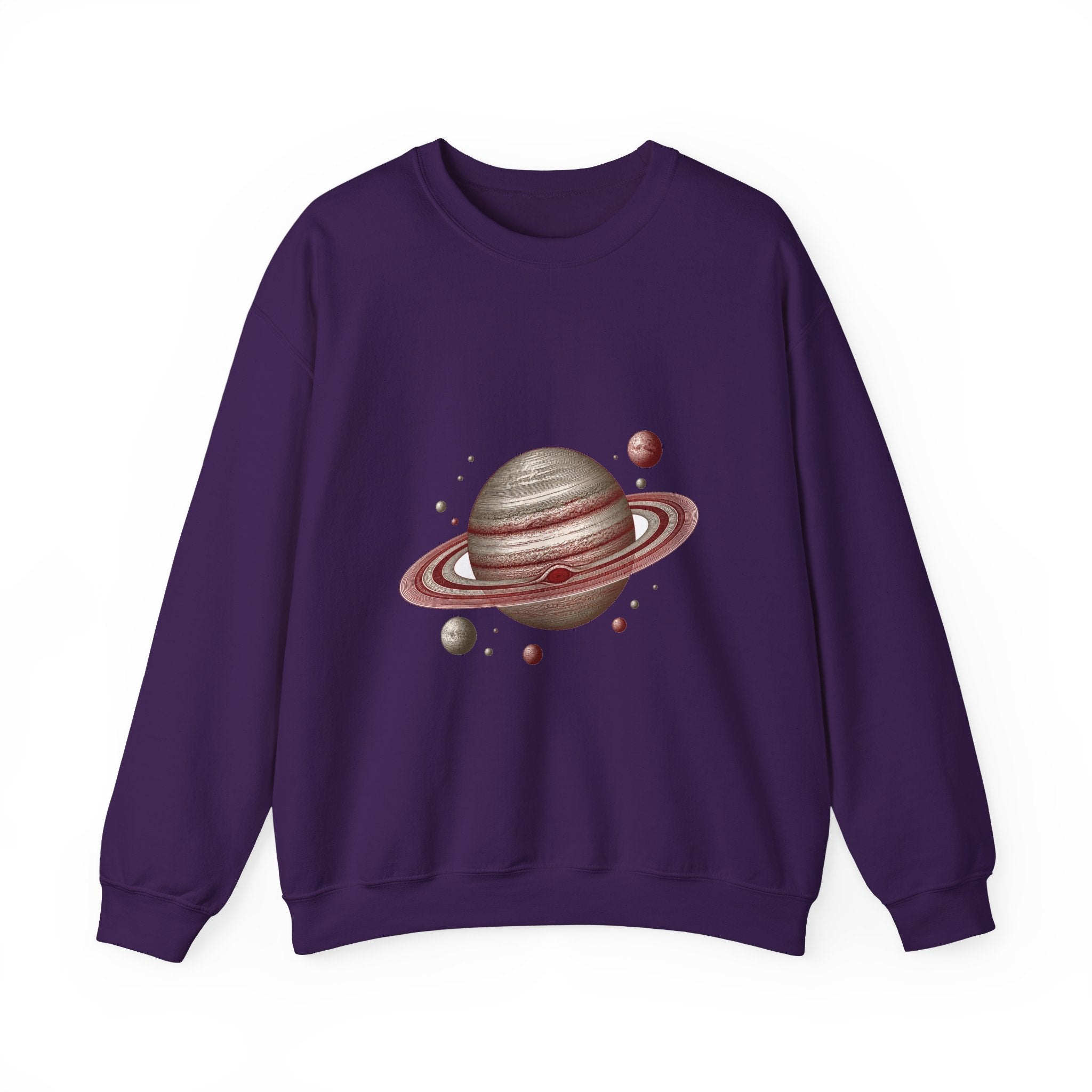 Matching Couple Sweatshirt - Saturn & Jupiter Matching Couple Crewneck Sweatshirt Vintage Art His Hers Wedding Gift - Design A