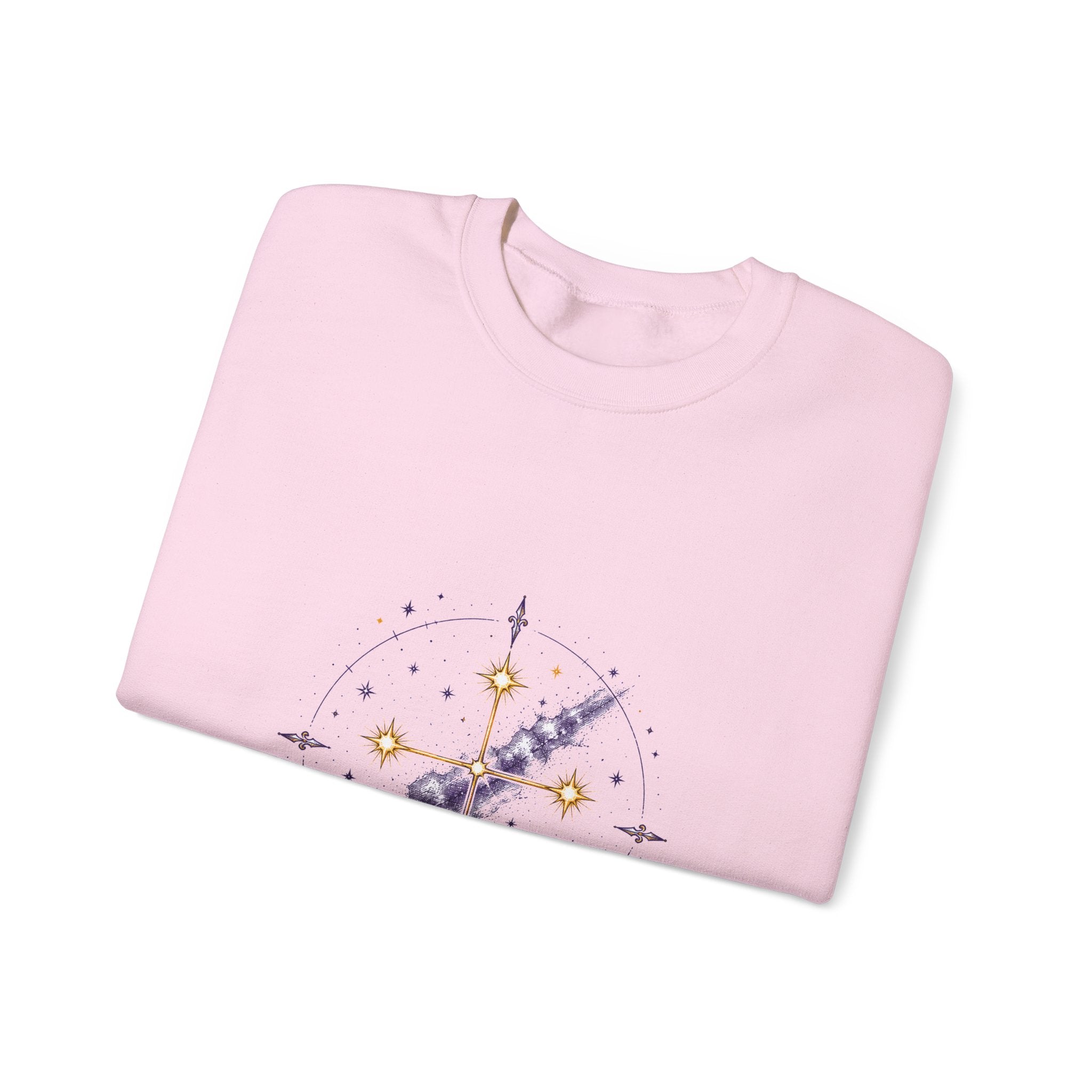 Matching Couple Sweatshirt - Aurora & Southern Cross Matching Couple Premium Fleece Sweatshirt Hand-Drawn Art His Hers Anniversary Gift - Design B