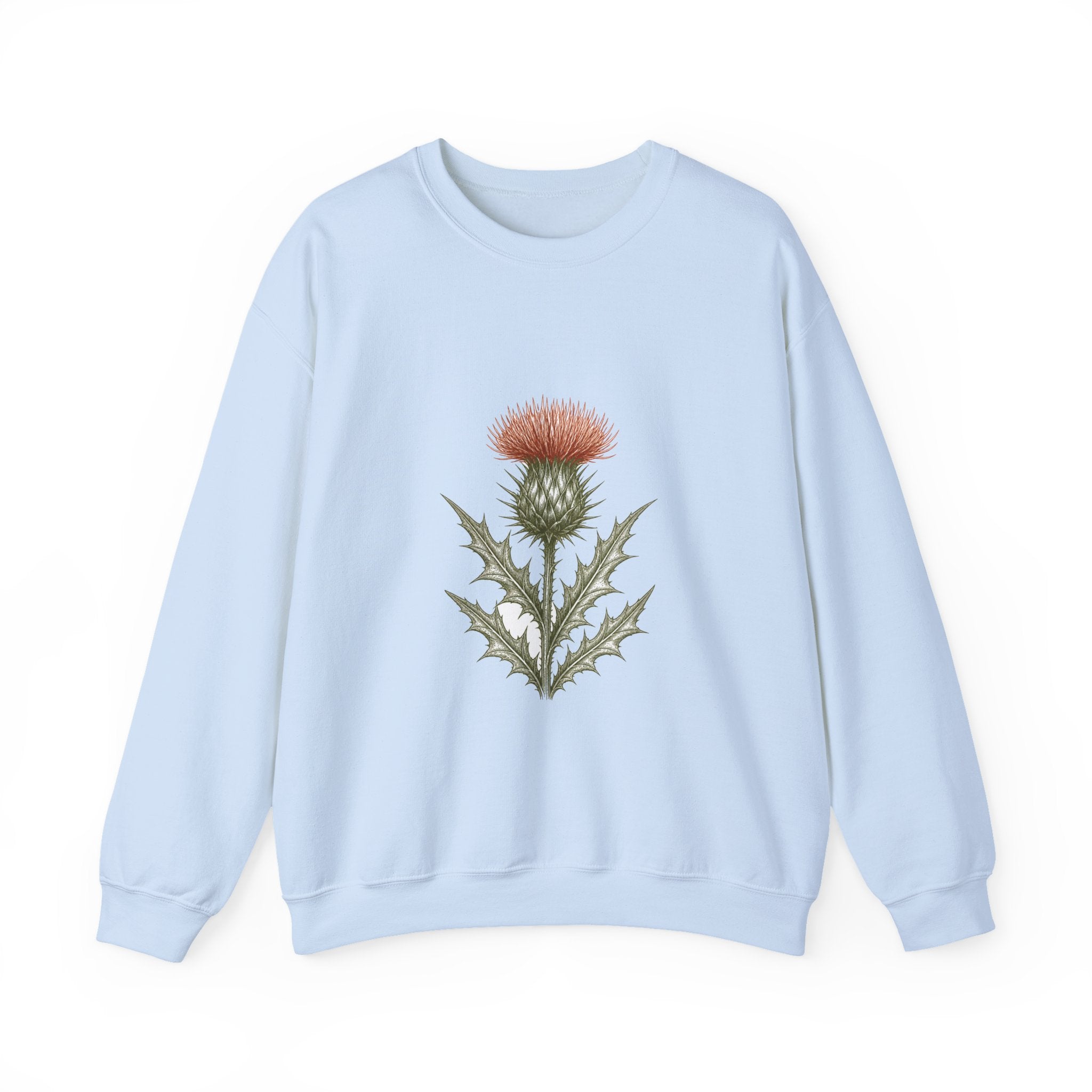 Matching Couple Sweatshirt - Lavender & Thistle Matching Couple Crewneck Sweatshirt Hand-Drawn Art His Hers Best Friend Gift - Design B