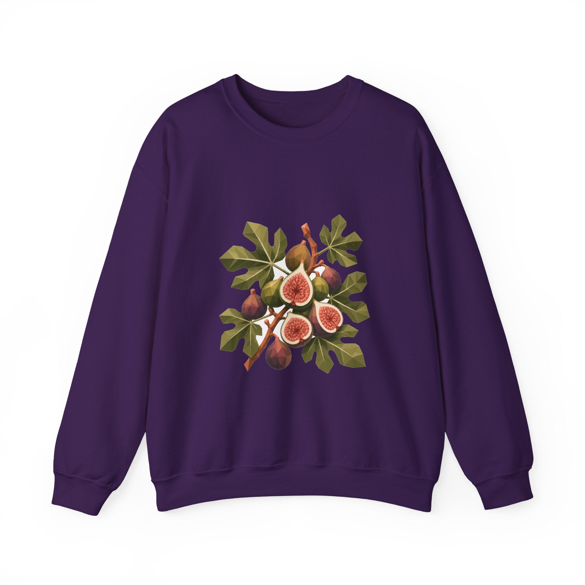 Matching Couple Sweatshirt - Olive Branch & Fig Matching Couple Premium Fleece Sweatshirt Geometric Art His Hers Love Gift - Design B