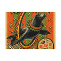 Seal Fire Hoop Wall Art Canvas 24×36 Pop Art Restaurant Decor Maximalist Print