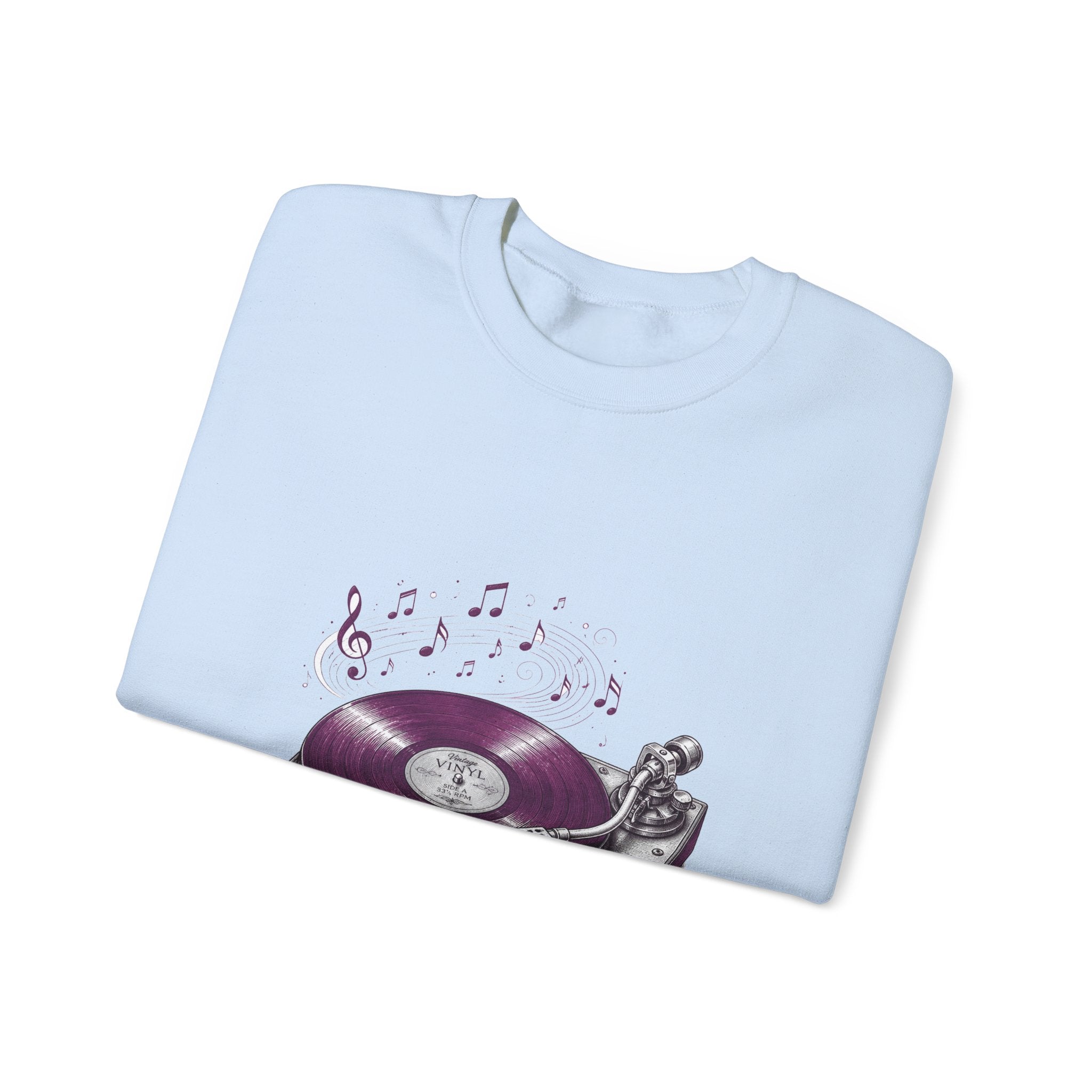Matching Couple Sweatshirt - Vinyl & Cassette Matching Couple Crewneck Sweatshirt Hand-Drawn Art His Hers Best Friend Gift - Design A