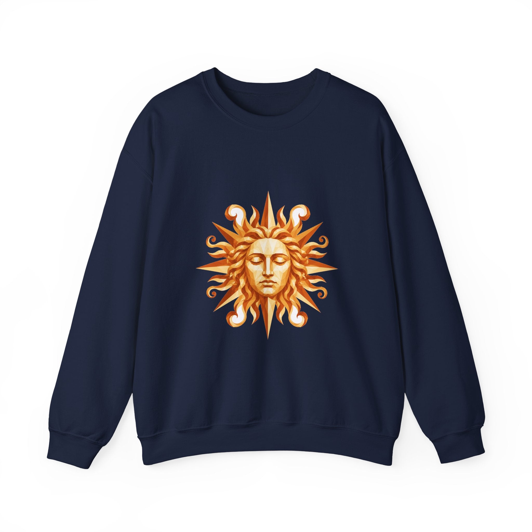 Matching Couple Sweatshirt - Helios & Selene Matching Couple Crewneck Sweatshirt Geometric Art His Hers Couple Gift - Design A