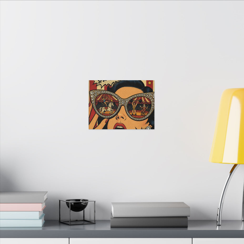 Sunglasses Circus Ring Wall Art Canvas 16×20 Pop Art Living Room Decor Maximalist Print