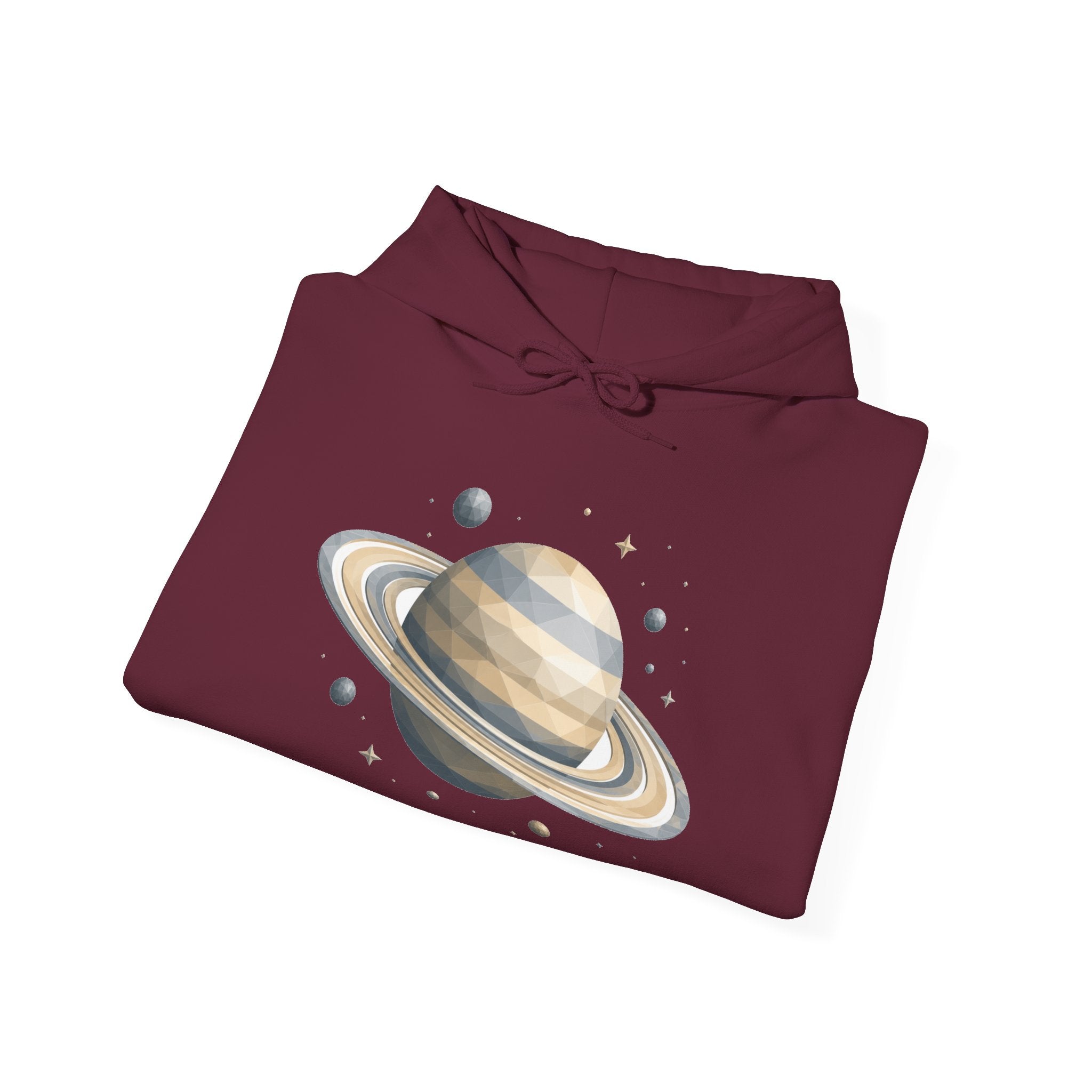 Matching Couple Sweatshirt - Saturn & Jupiter Matching Couple Hooded Sweatshirt Geometric Art His Hers Couple Gift - Design A