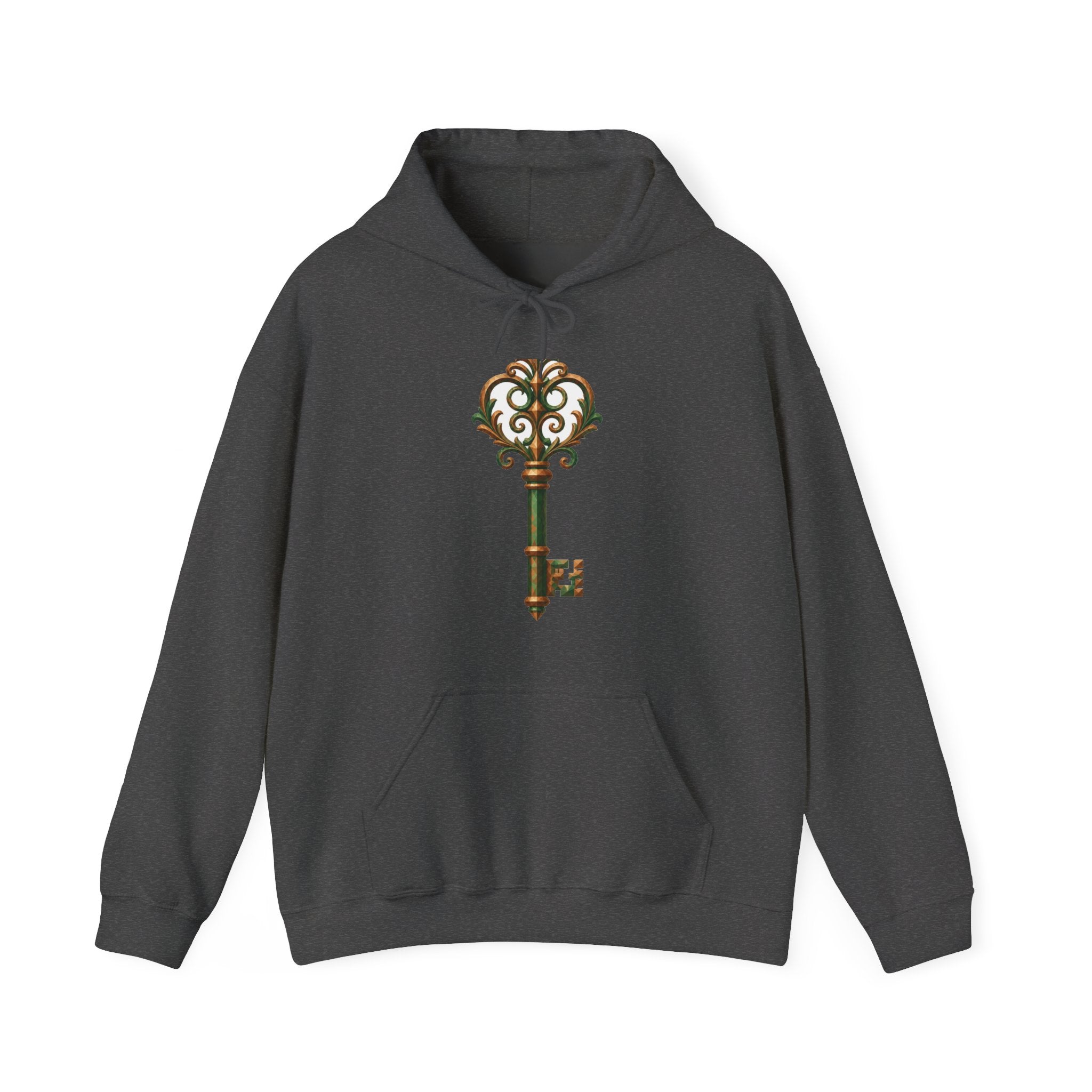 Matching Couple Sweatshirt - Key & Lock Matching Couple Hooded Sweatshirt Geometric Art His Hers Couple Gift - Design A