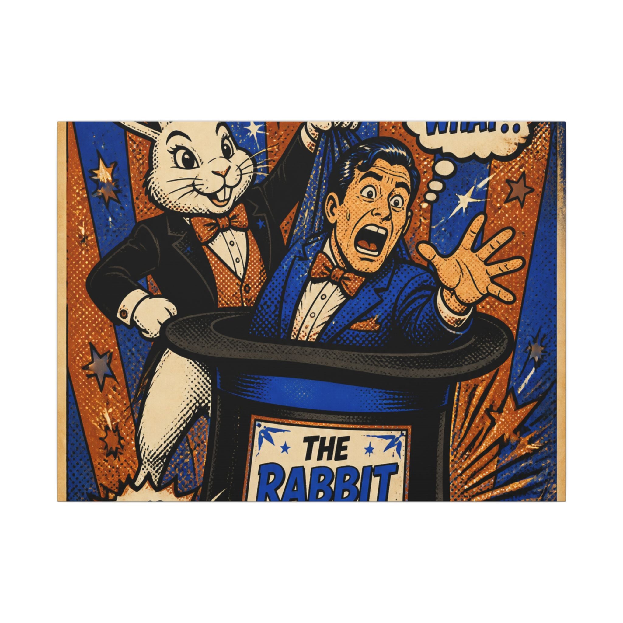 Magic Hat Rabbit Wall Art Canvas 24×36 Pop Art Restaurant Decor Maximalist Print